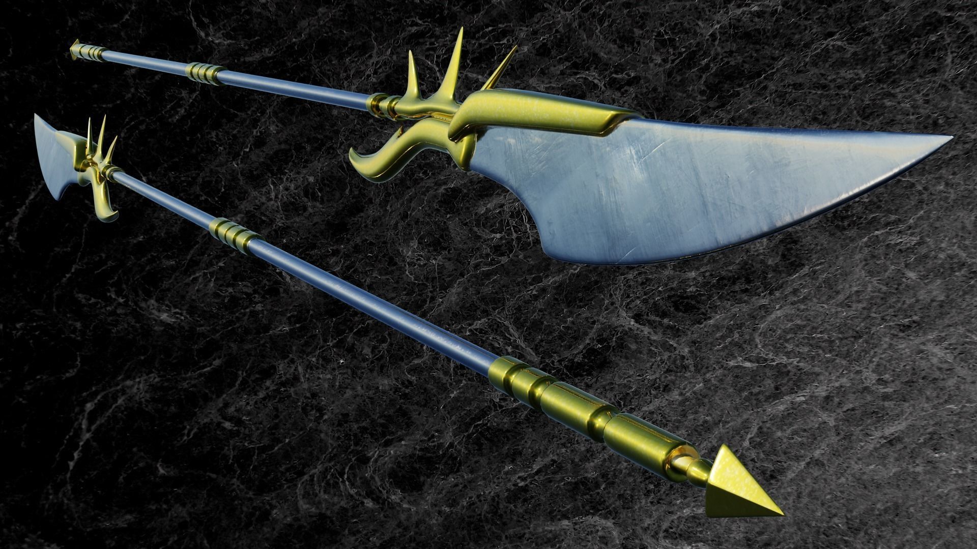 MEDIEVEL SPEAR Low-poly 3D model_4