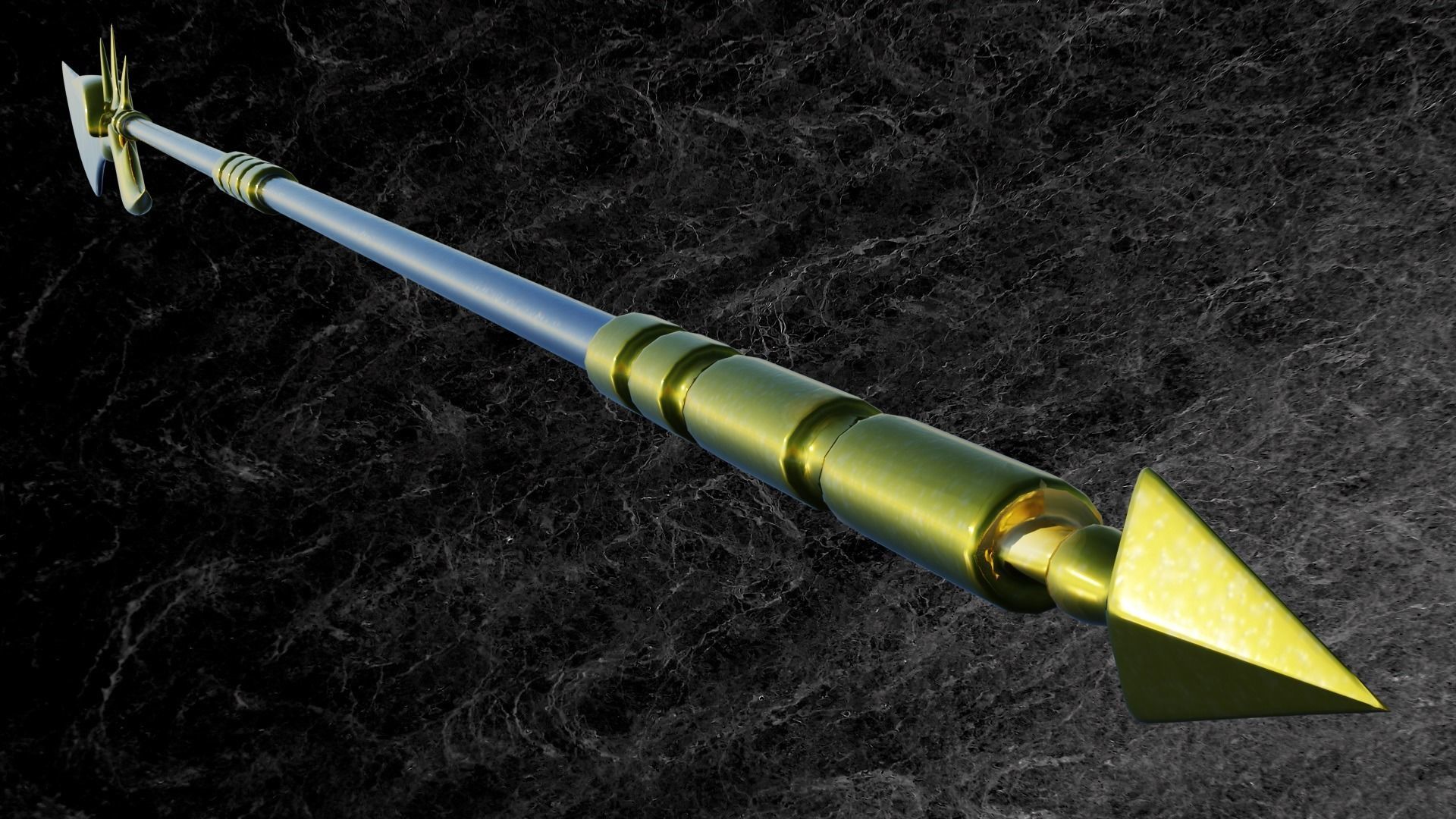 MEDIEVEL SPEAR Low-poly 3D model_1