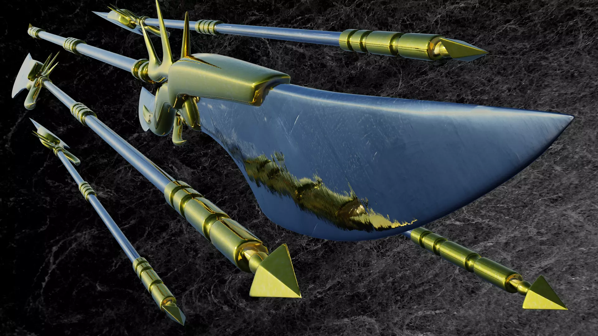 MEDIEVEL SPEAR Low-poly 3D model_0