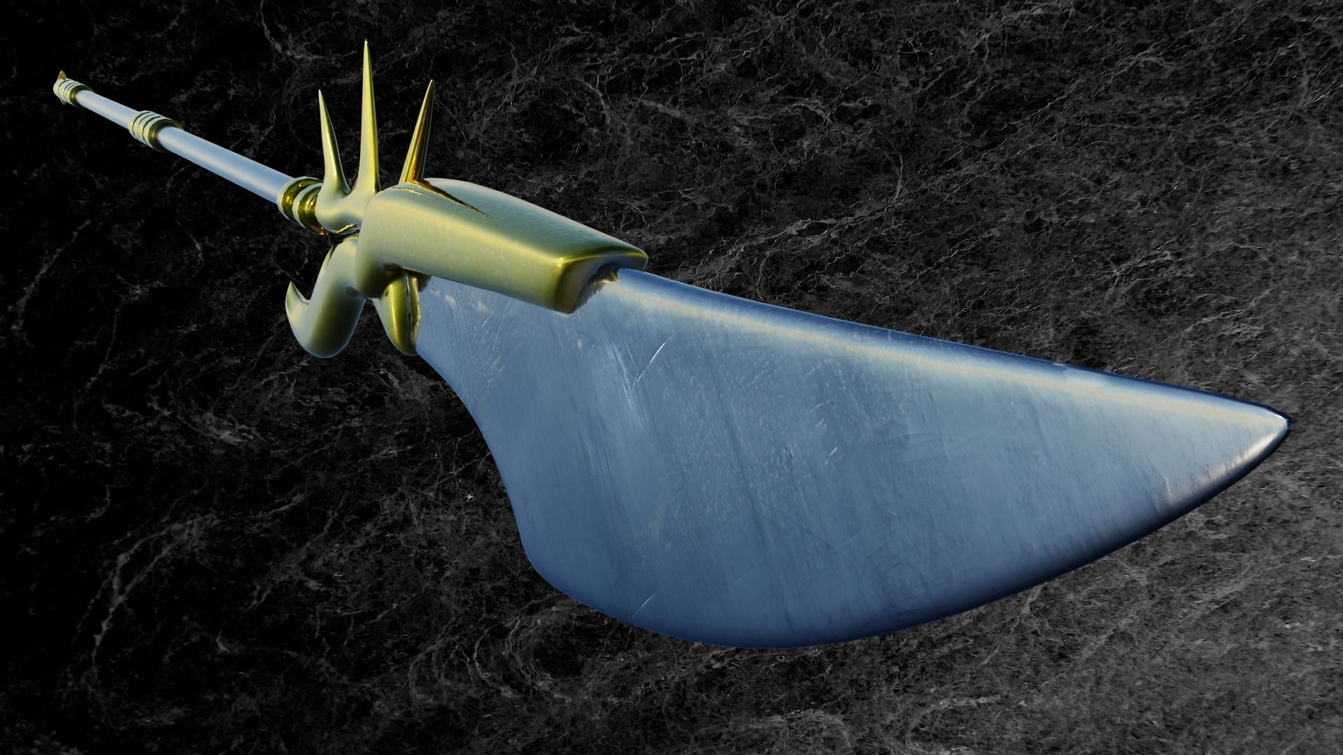 MEDIEVEL SPEAR Low-poly 3D model_3