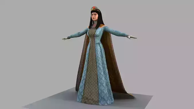 Queen woman in dress