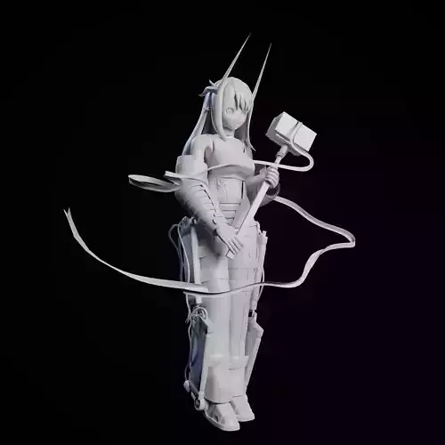 Murock female character holding sword