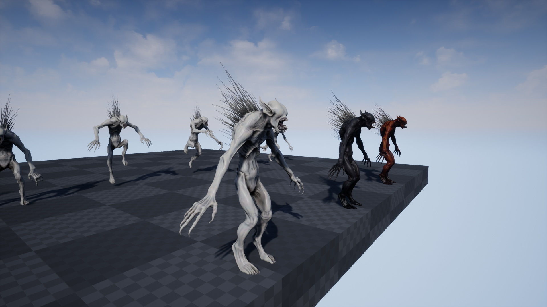 Chupacabra demon with spikes Low-poly 3D model_21