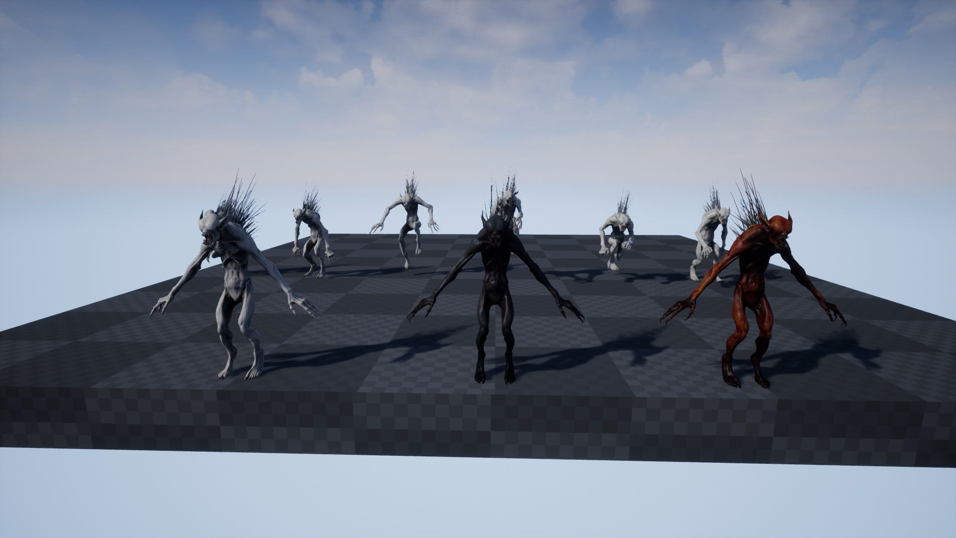 Chupacabra demon with spikes Low-poly 3D model_20