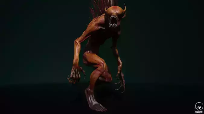 Chupacabra demon with spikes