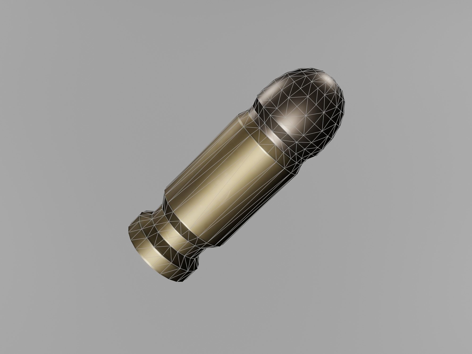 Stylized pistol Low-poly 3D model_17