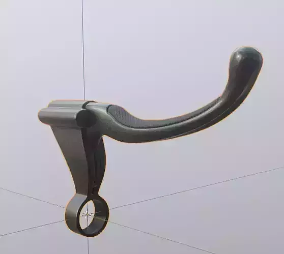 E-Scooter Brake Handle with procedural PBR material setup 3D model