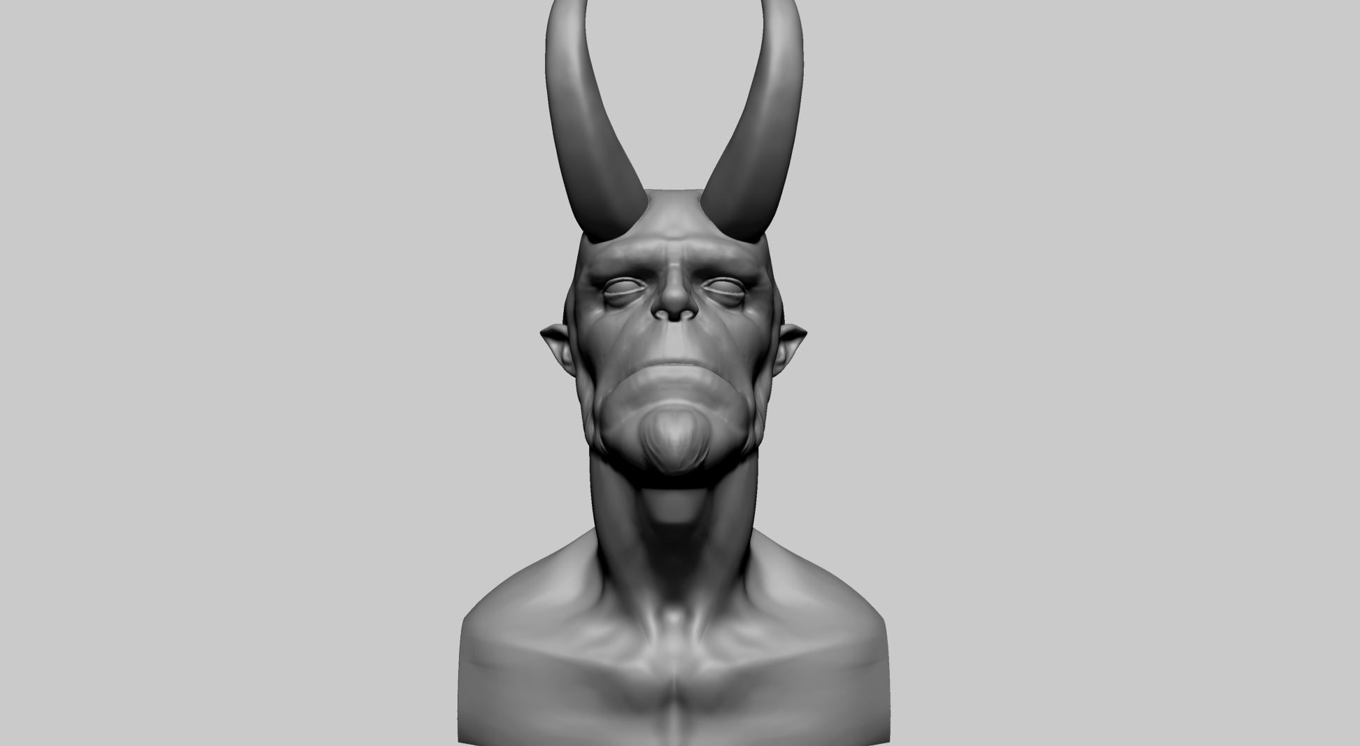 Hellboy Bust Printable A 3D print model_7