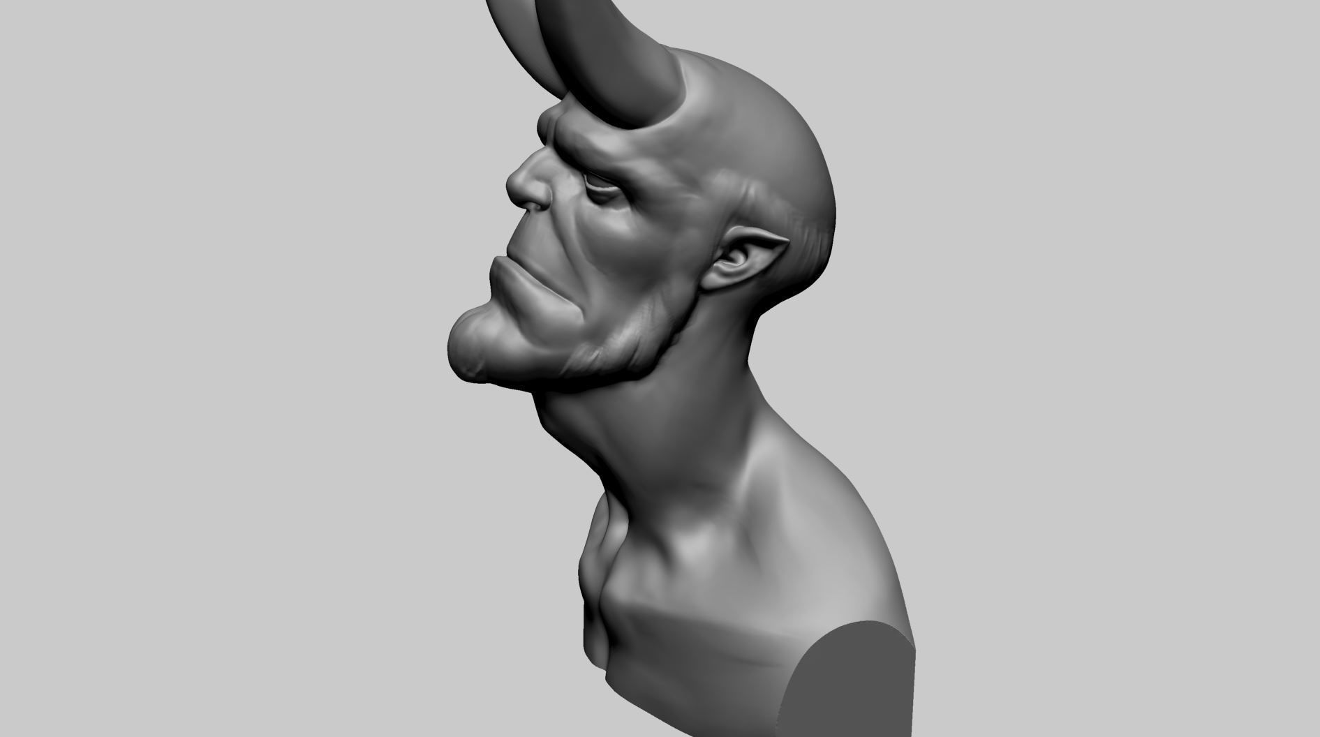 Hellboy Bust Printable A 3D print model_6