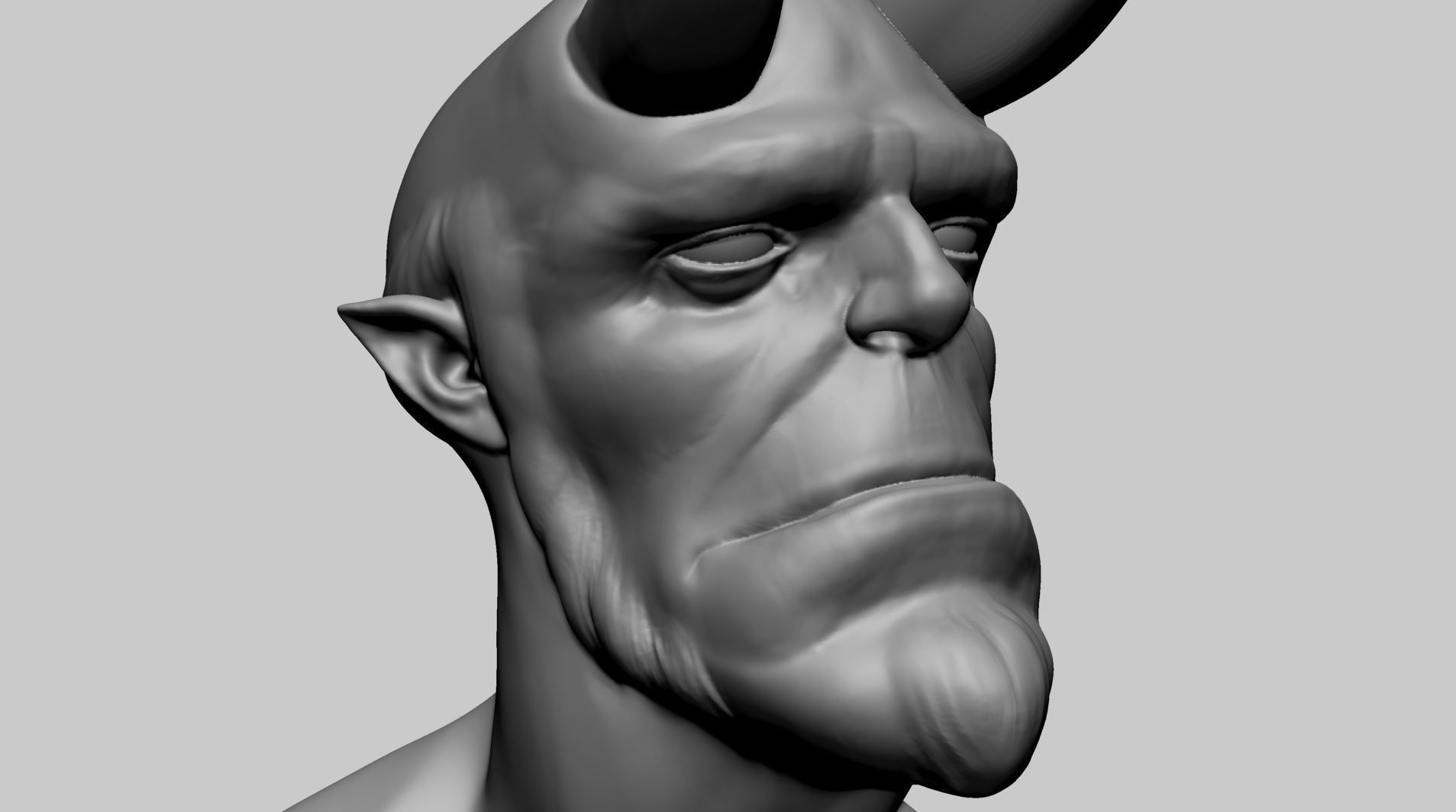 Hellboy Bust Printable A 3D print model_8