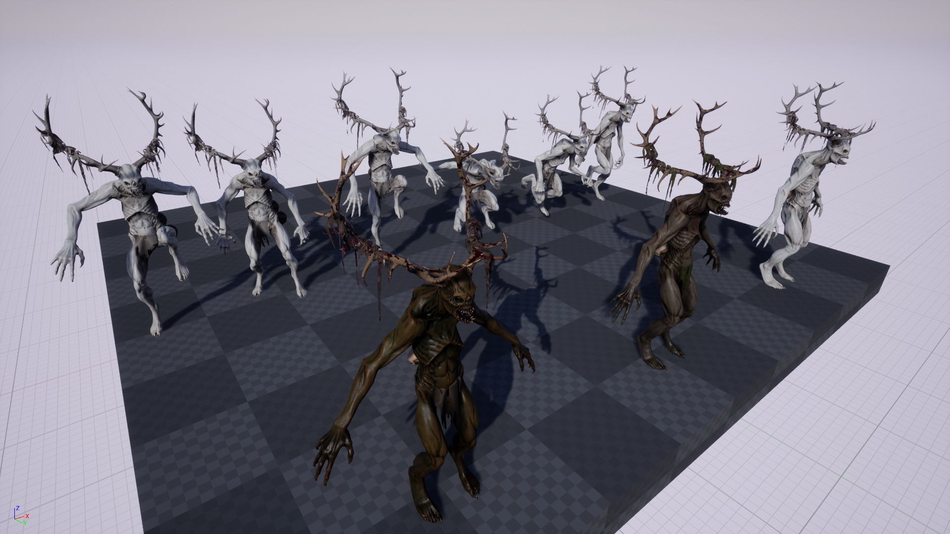 Leshen deer with antlers Low-poly 3D model_23