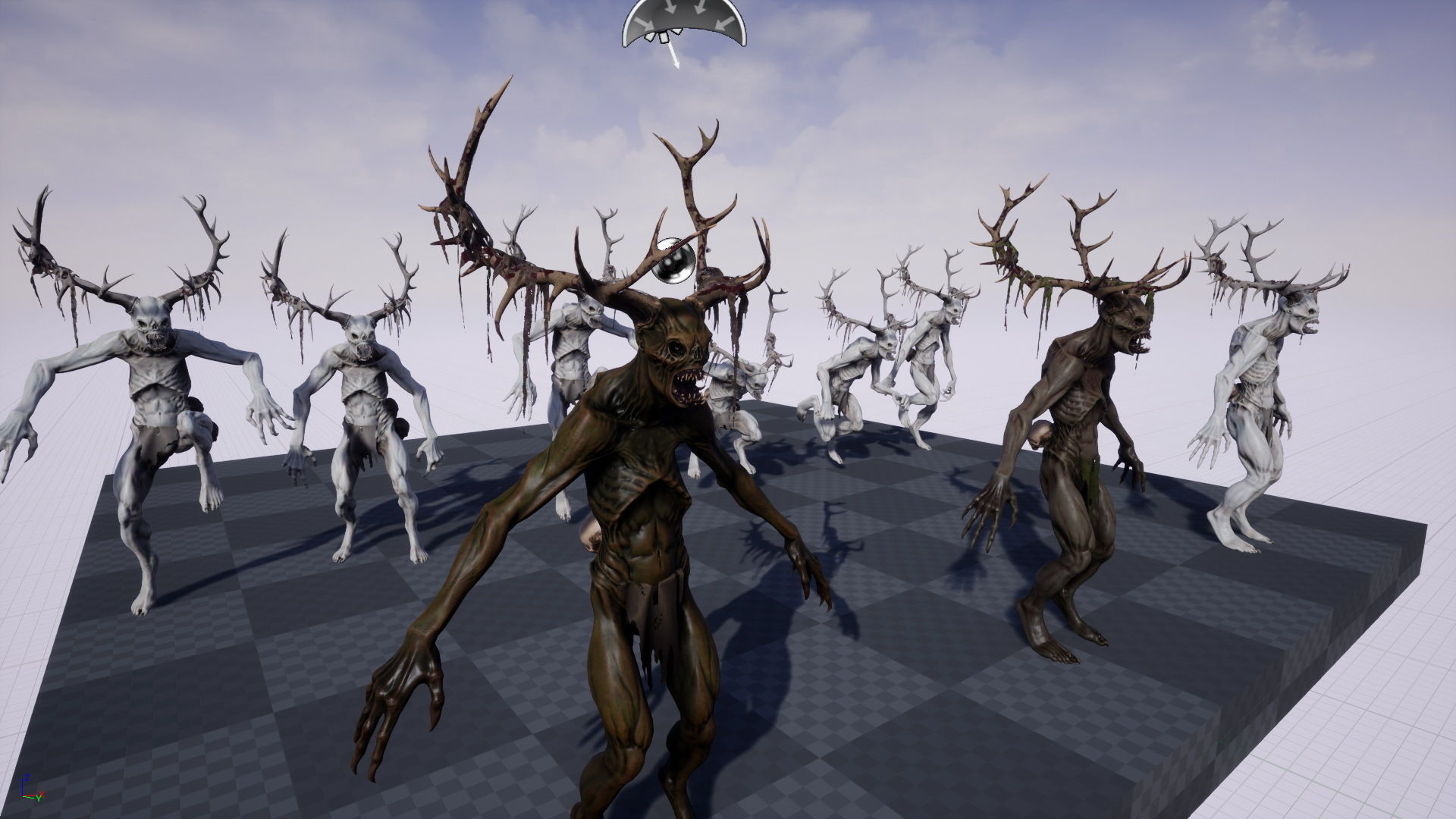 Leshen deer with antlers Low-poly 3D model_25