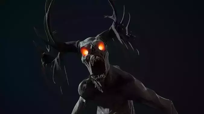 Leshen deer with antlers