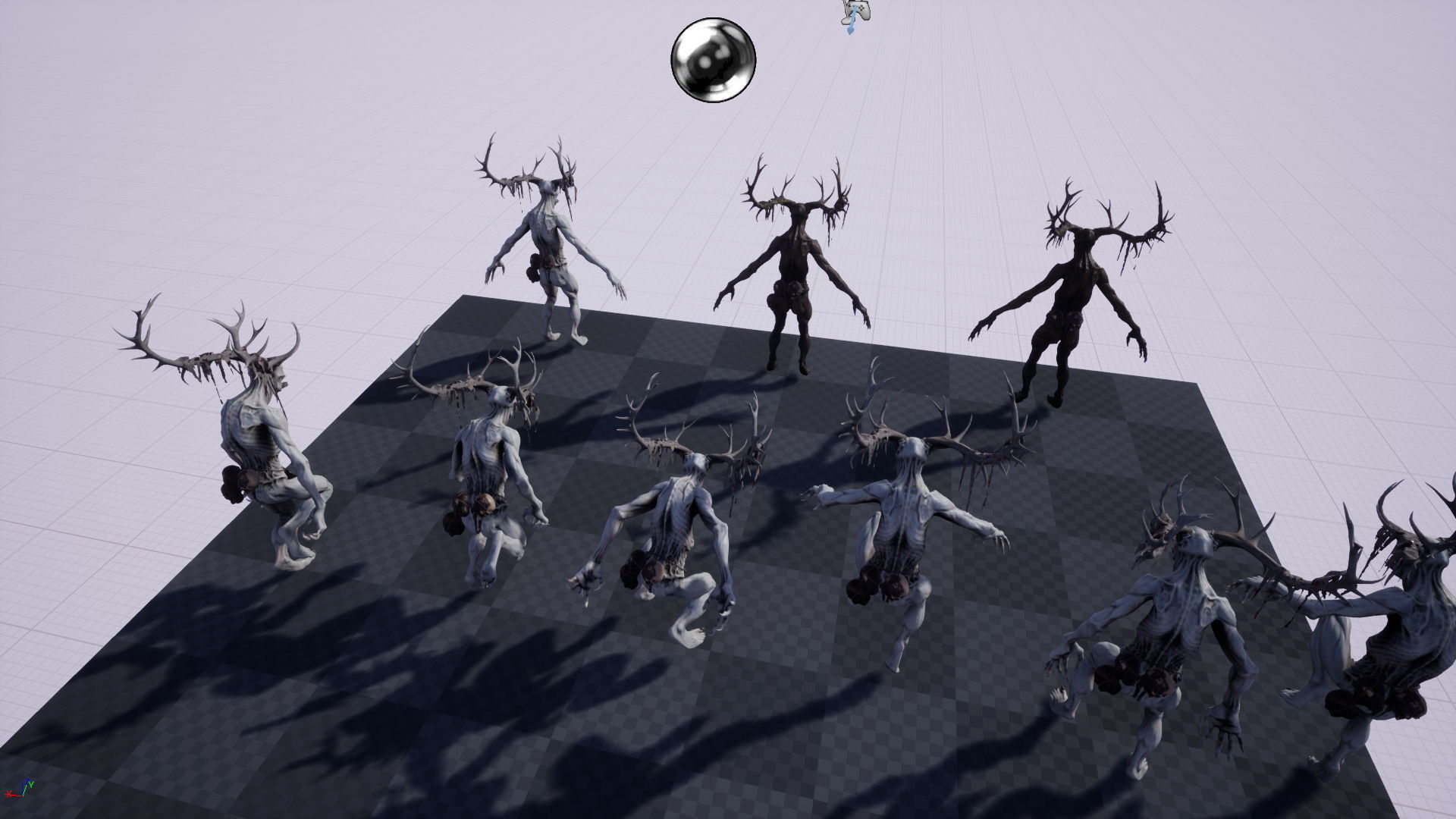 Leshen deer with antlers Low-poly 3D model_20