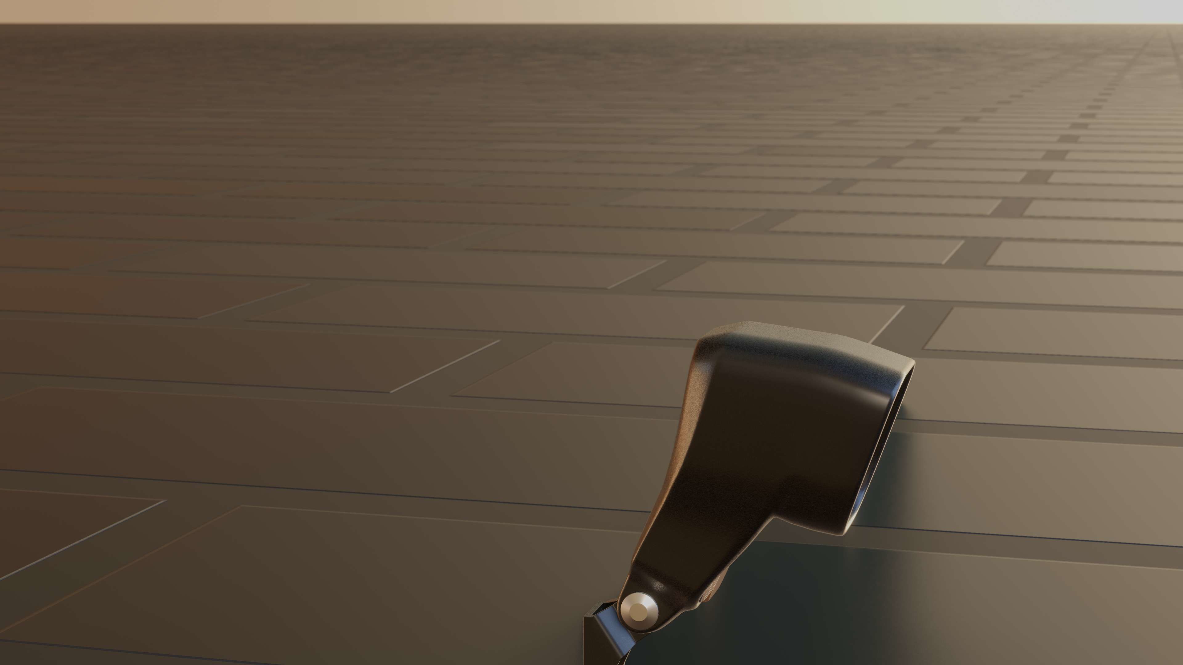 E-scooter front light with procedural PBR material setup 3D model_45