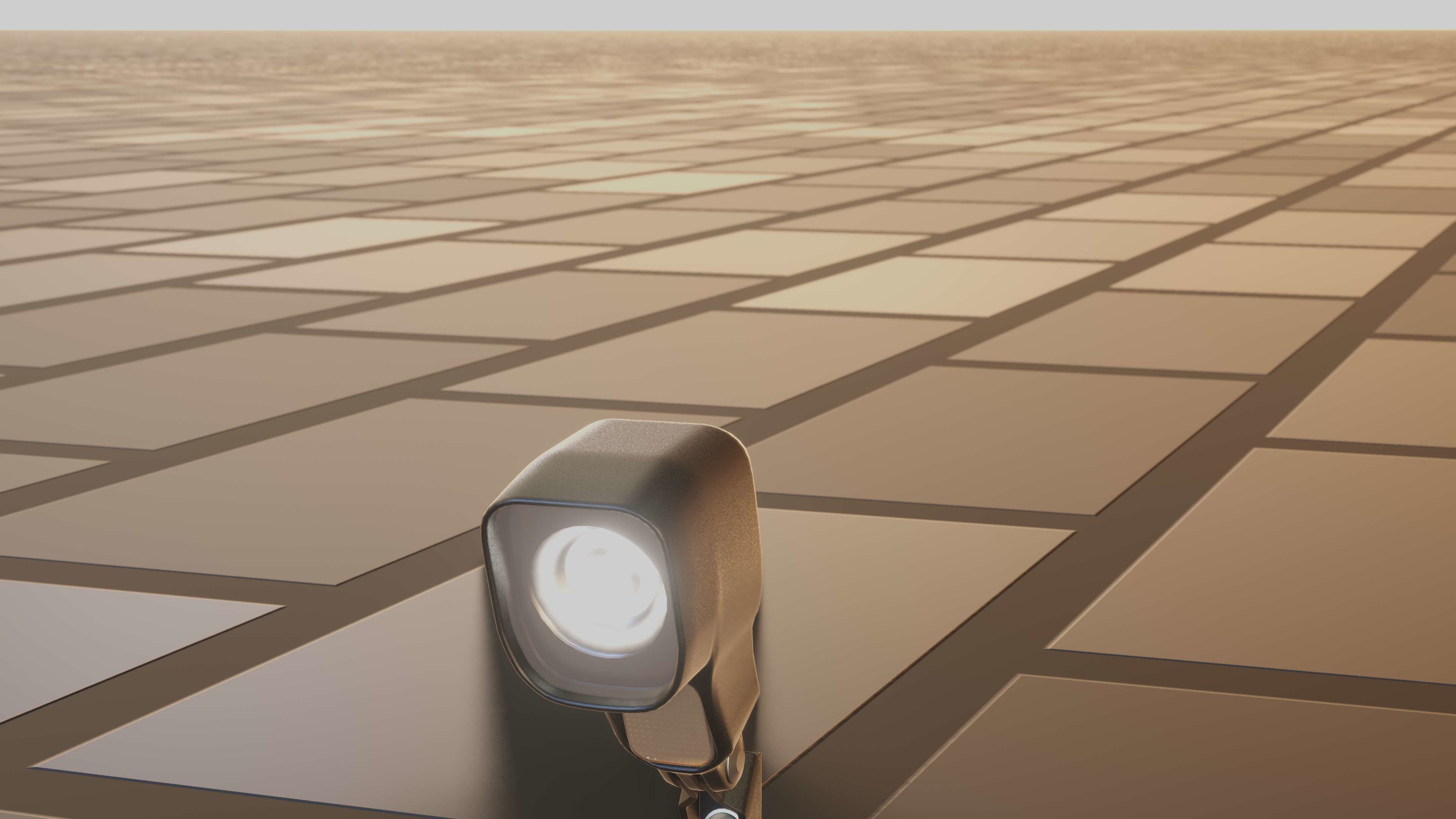 E-scooter front light with procedural PBR material setup 3D model_64