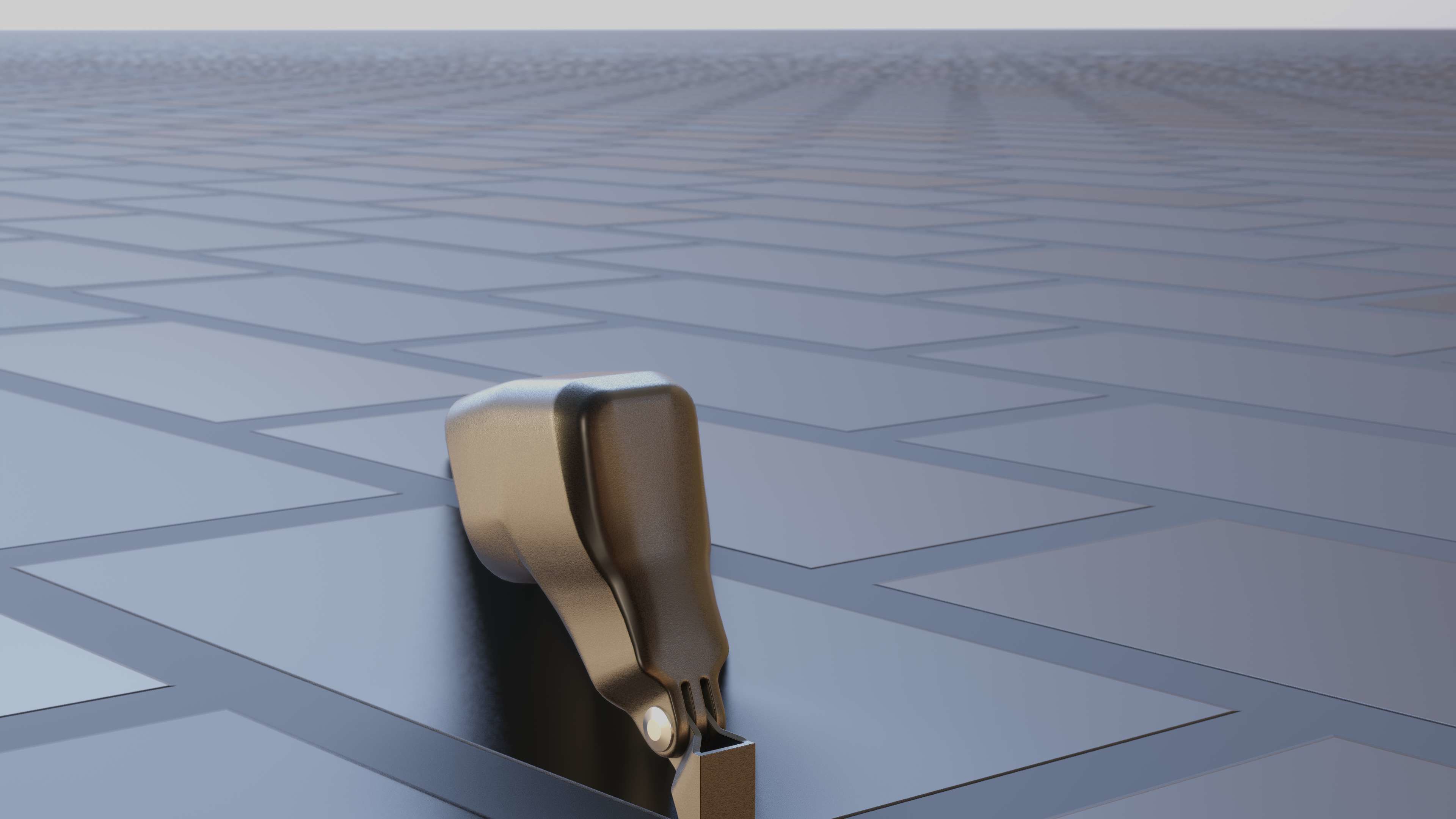 E-scooter front light with procedural PBR material setup 3D model_16