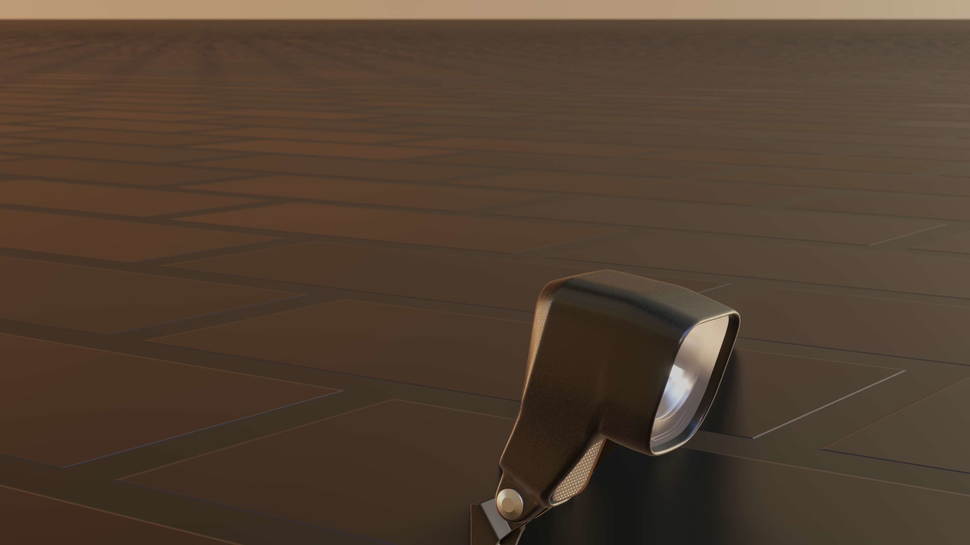 E-scooter front light with procedural PBR material setup 3D model_49