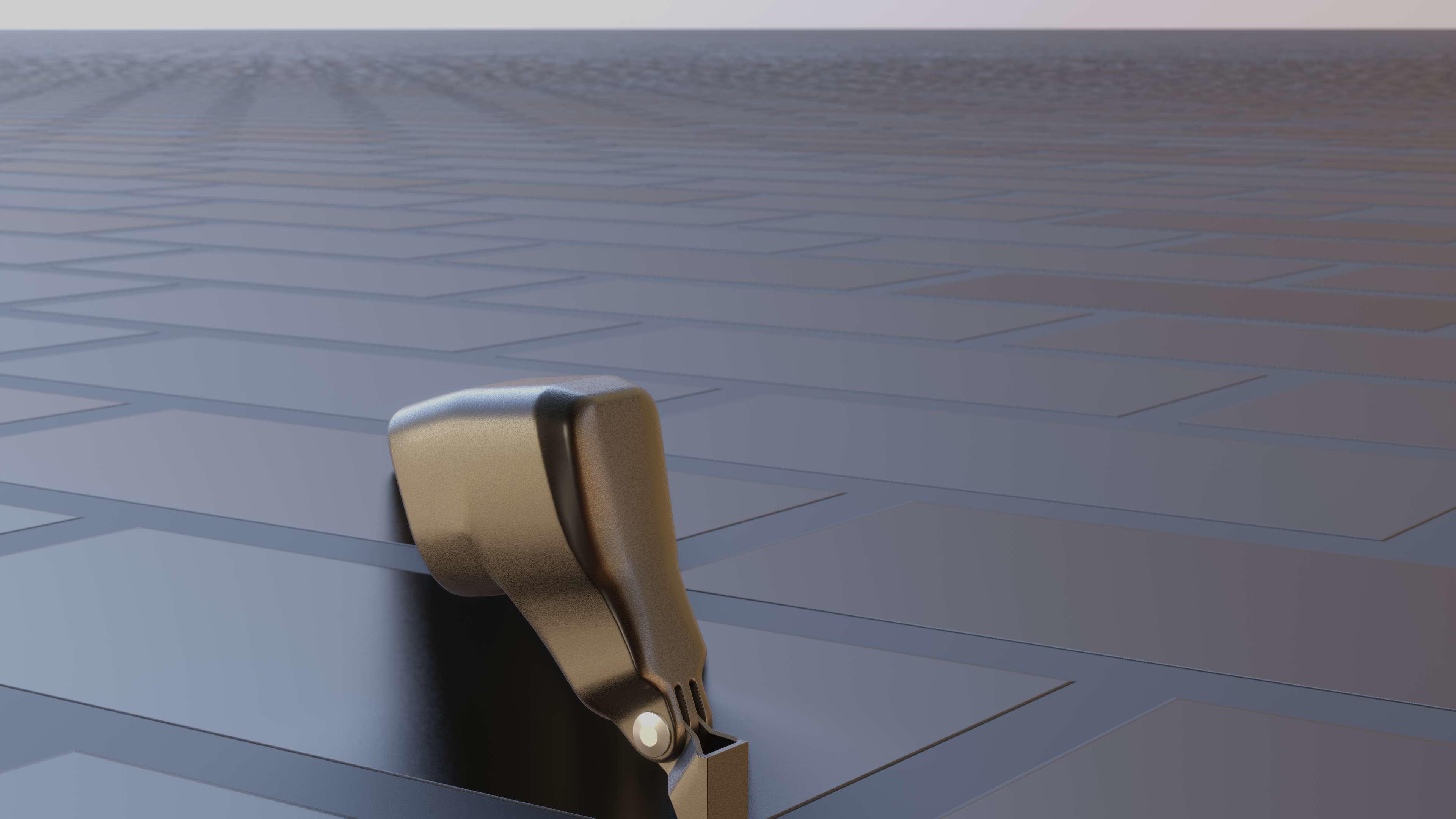 E-scooter front light with procedural PBR material setup 3D model_13