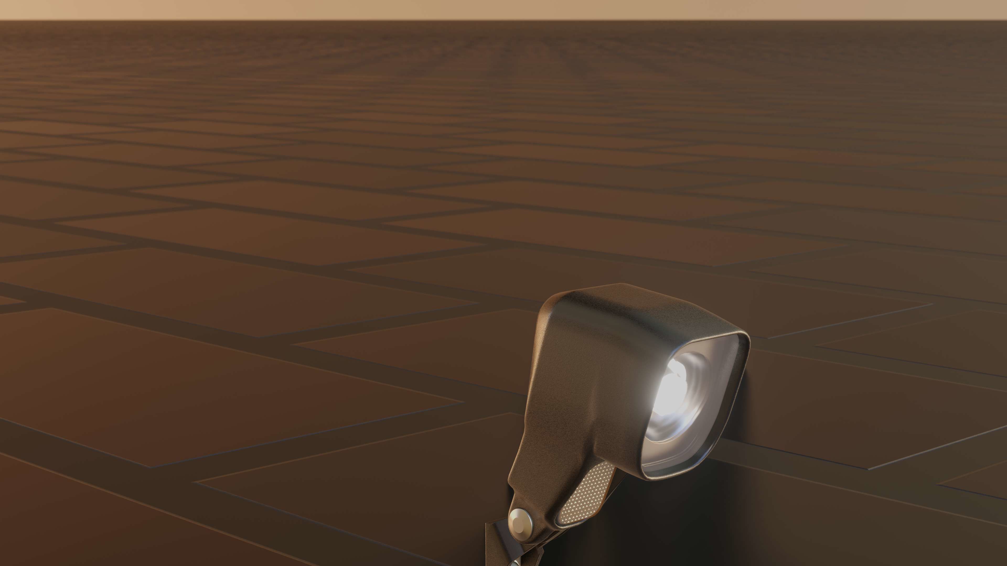 E-scooter front light with procedural PBR material setup 3D model_51