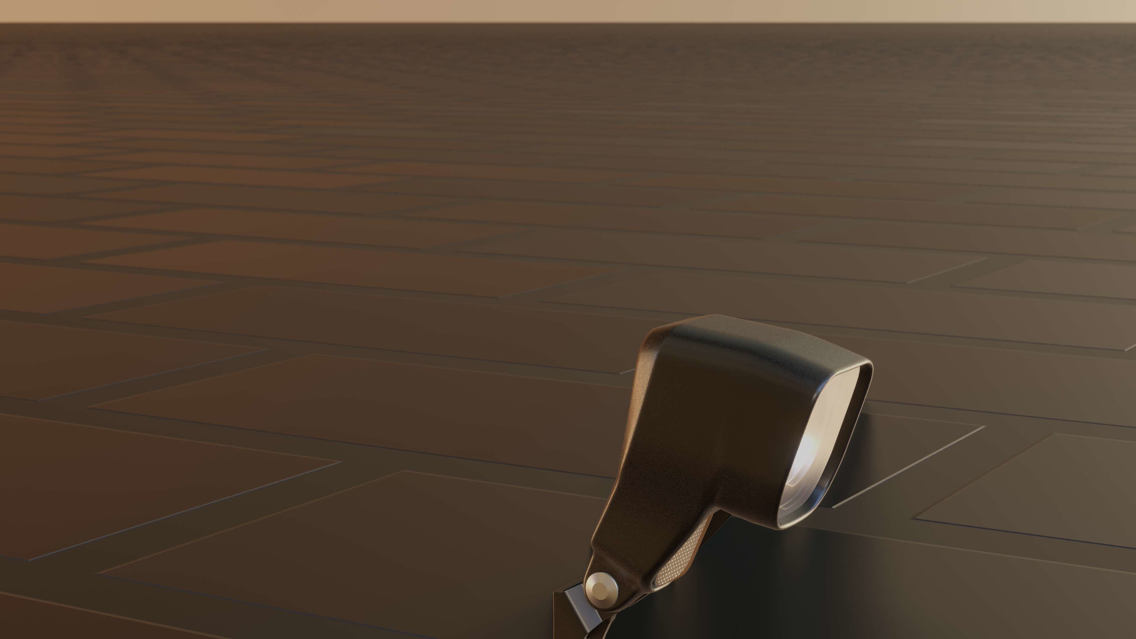 E-scooter front light with procedural PBR material setup 3D model_48