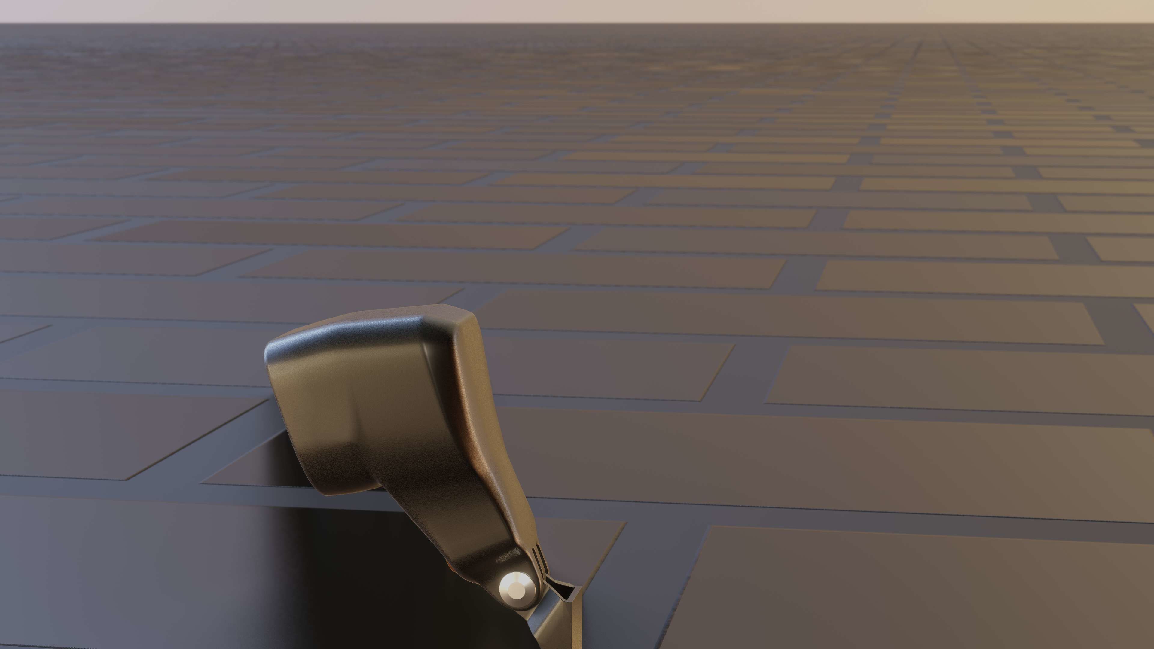 E-scooter front light with procedural PBR material setup 3D model_8