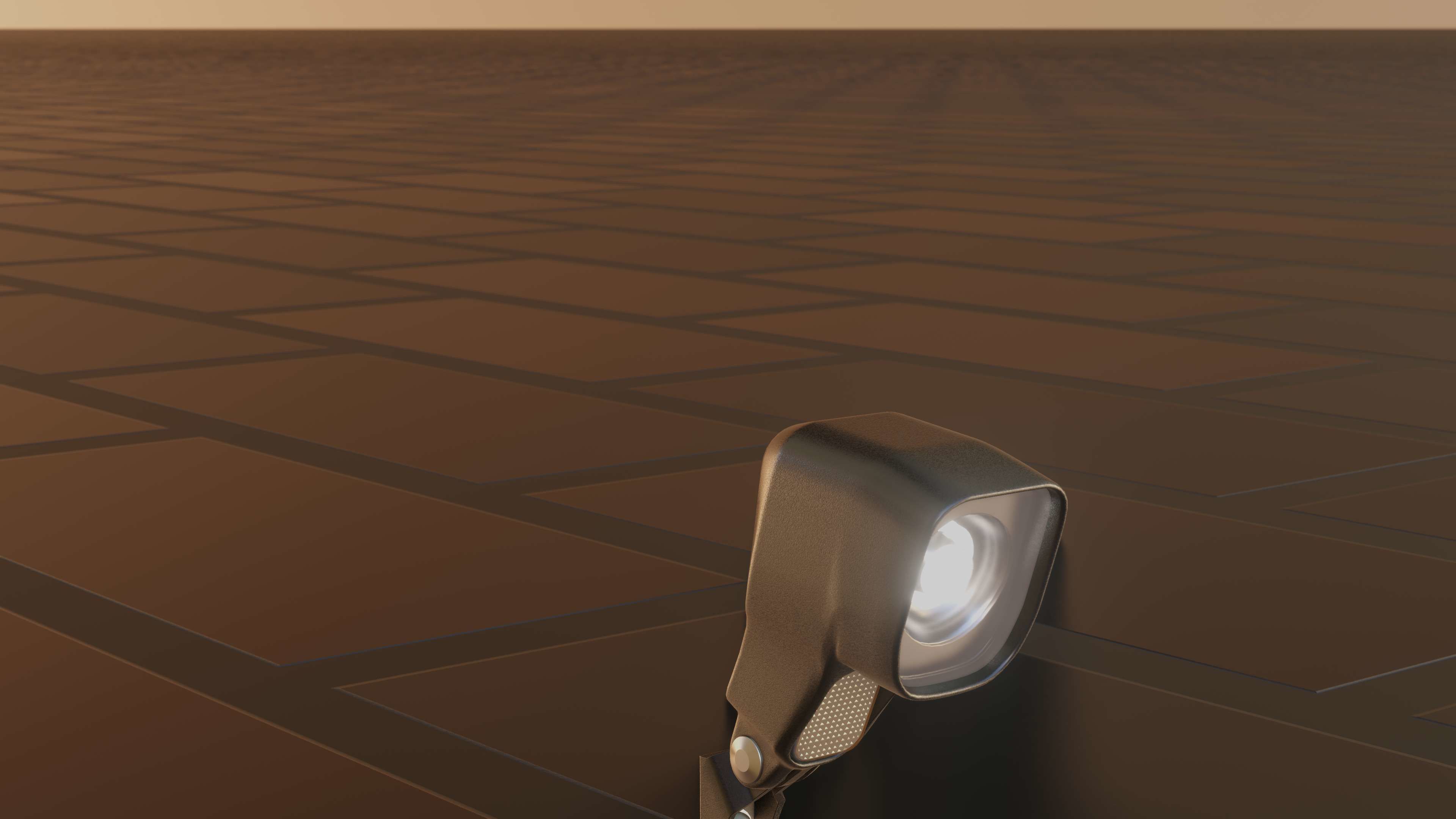 E-scooter front light with procedural PBR material setup 3D model_52