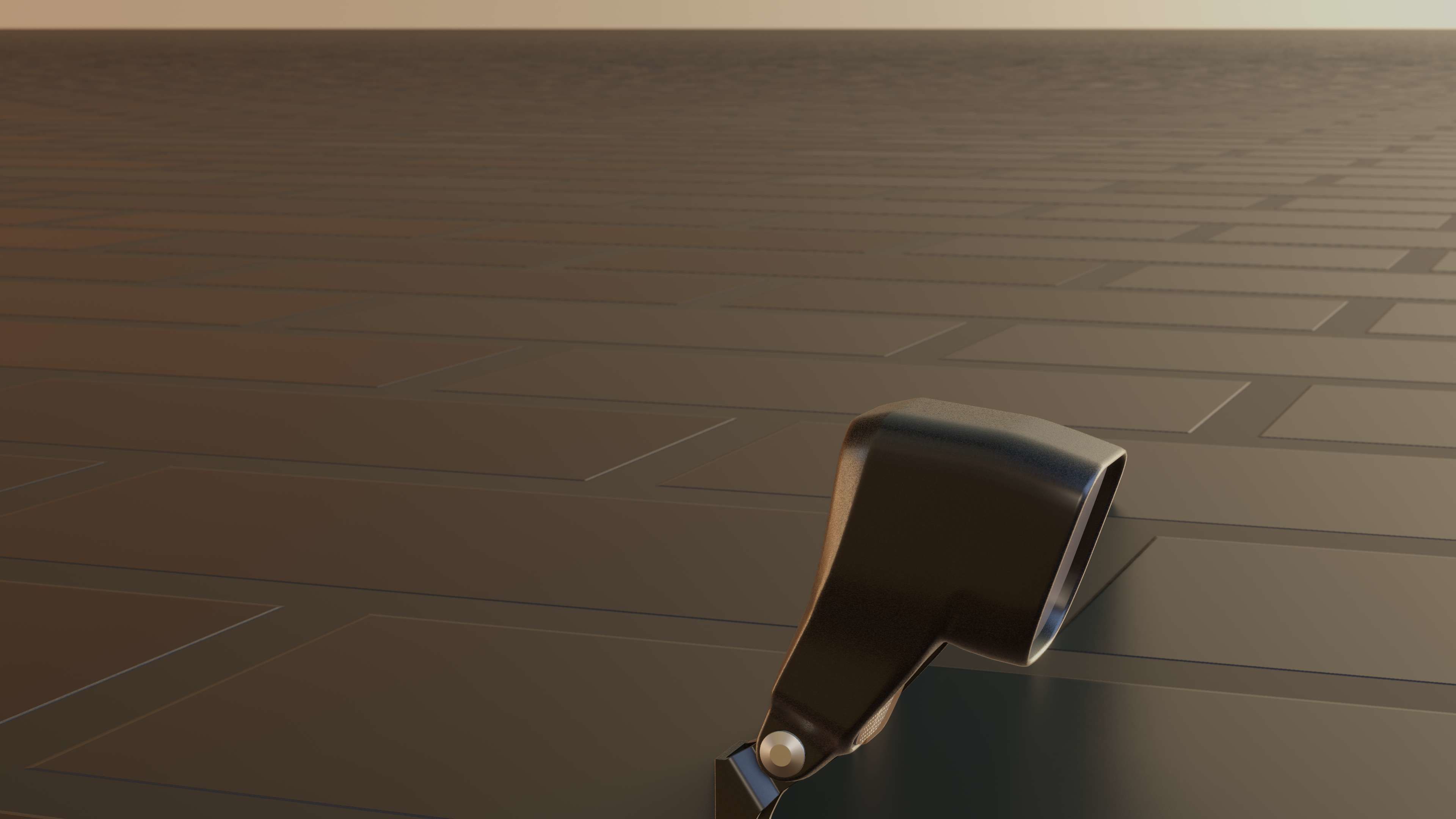 E-scooter front light with procedural PBR material setup 3D model_46