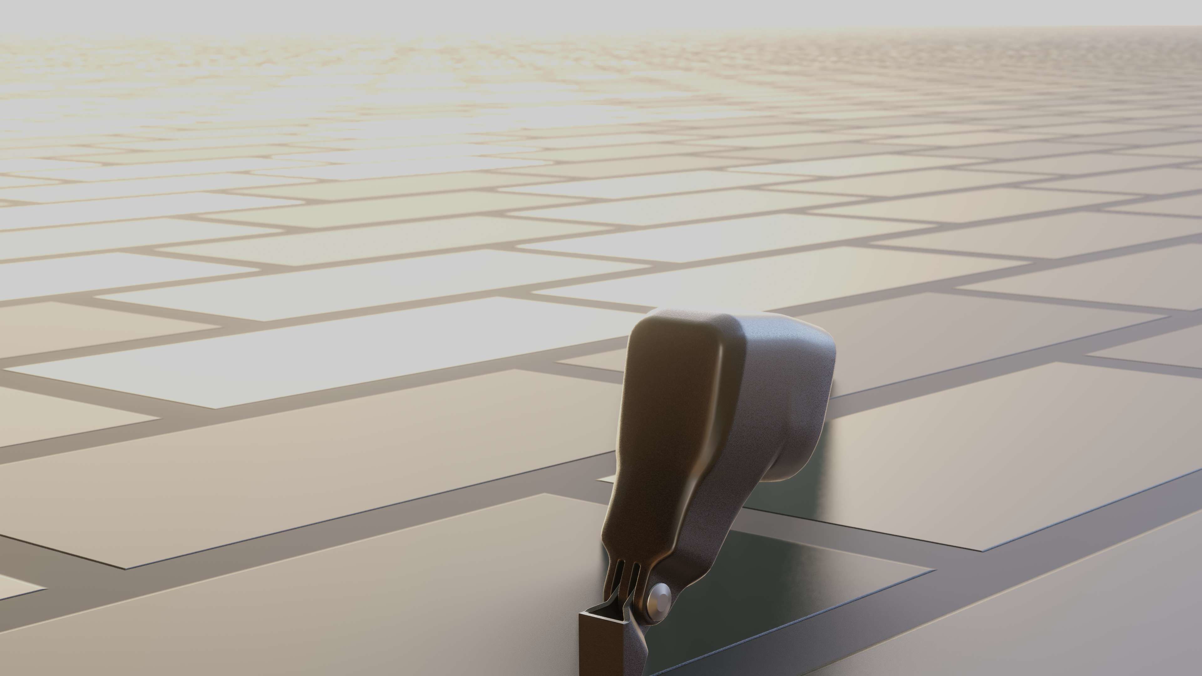 E-scooter front light with procedural PBR material setup 3D model_32