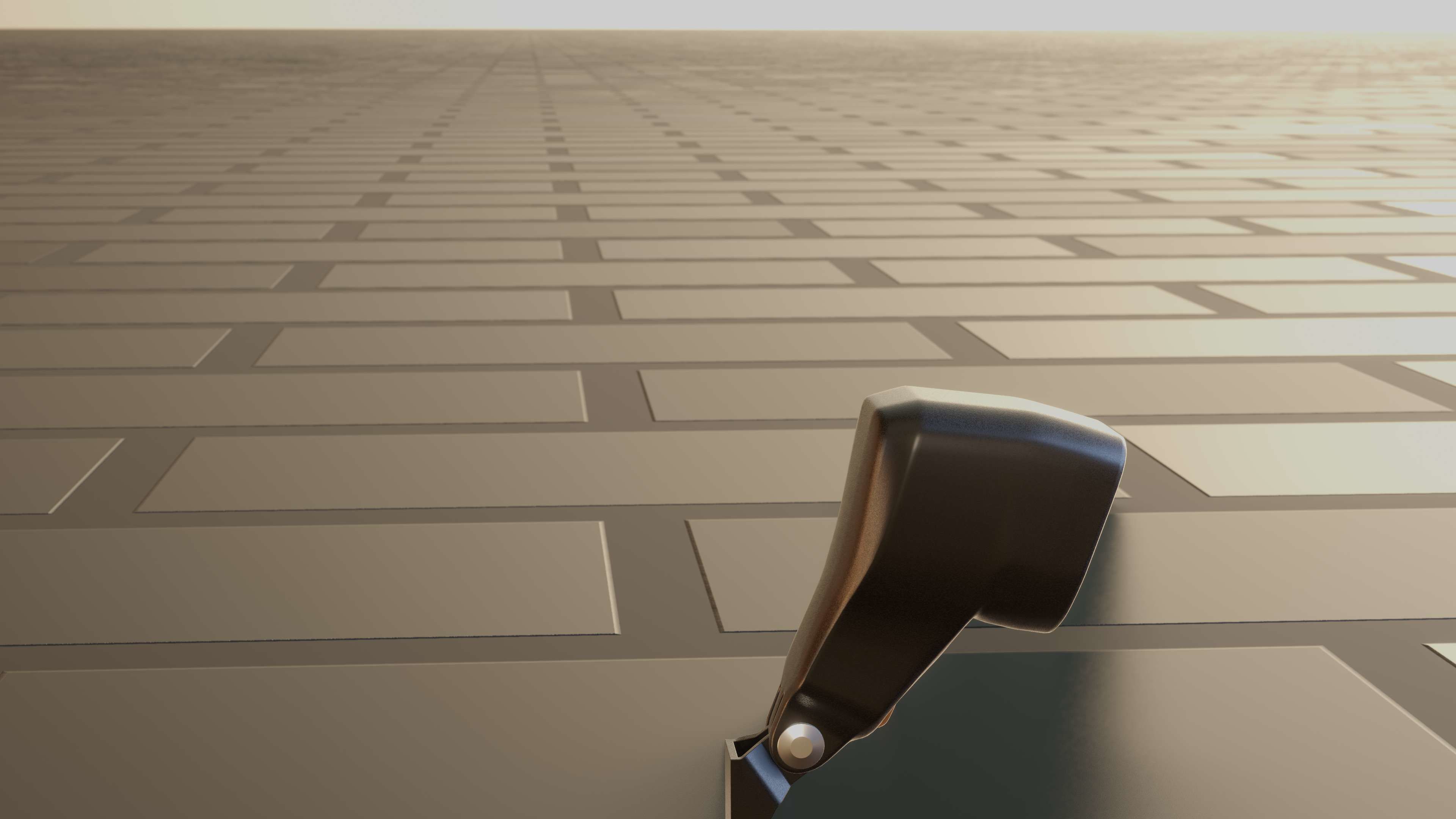 E-scooter front light with procedural PBR material setup 3D model_41