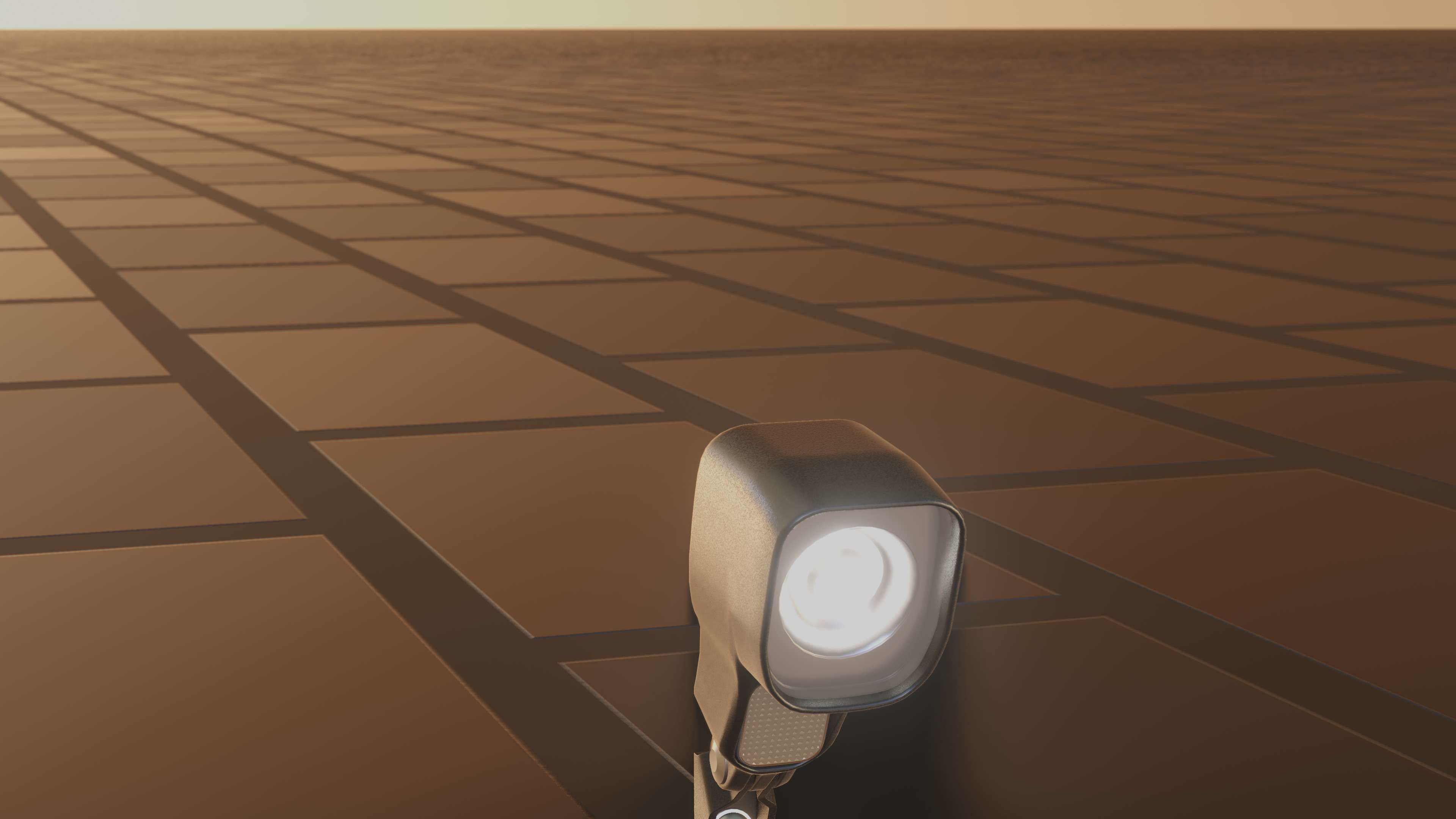 E-scooter front light with procedural PBR material setup 3D model_56