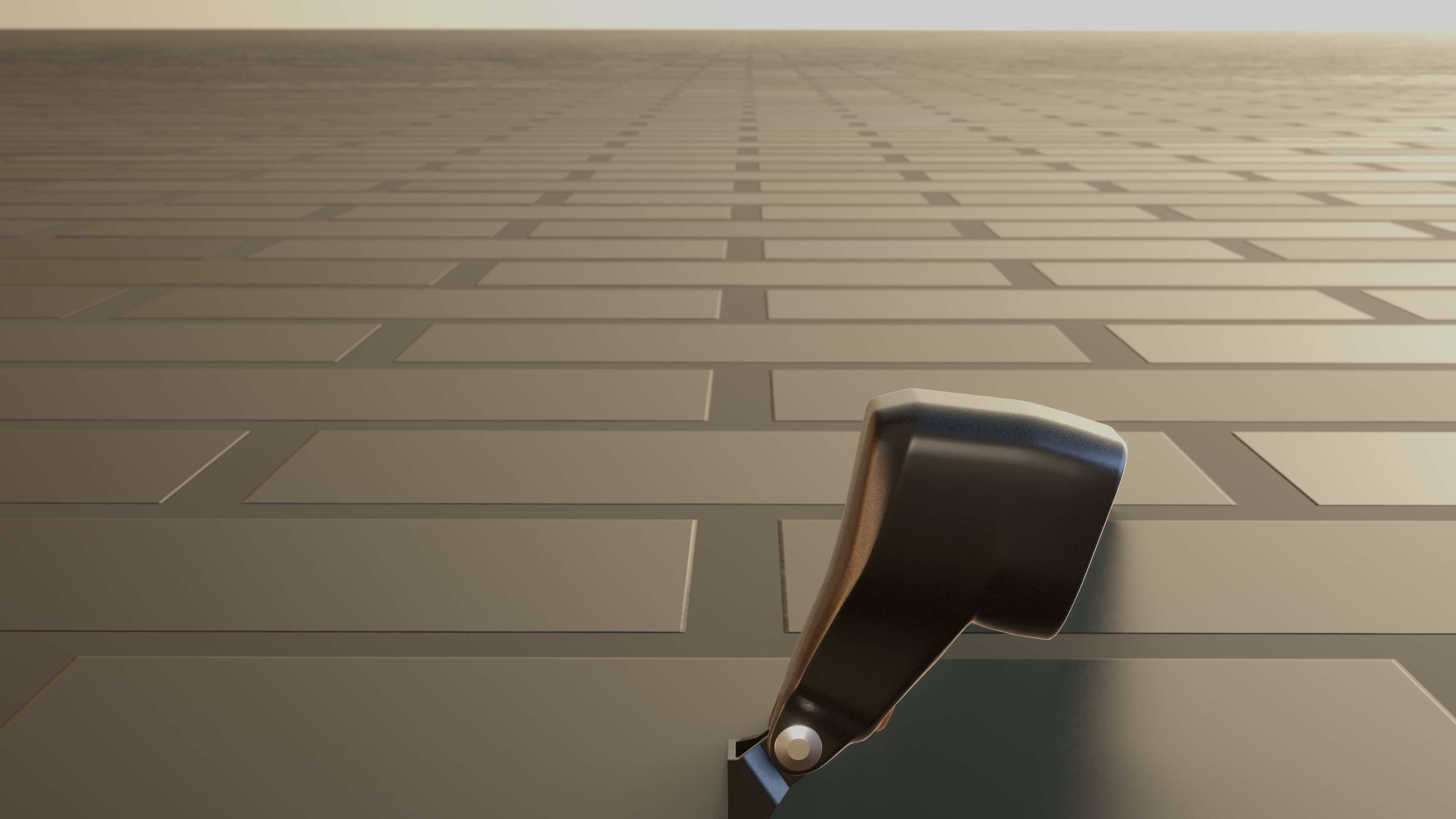 E-scooter front light with procedural PBR material setup 3D model_42