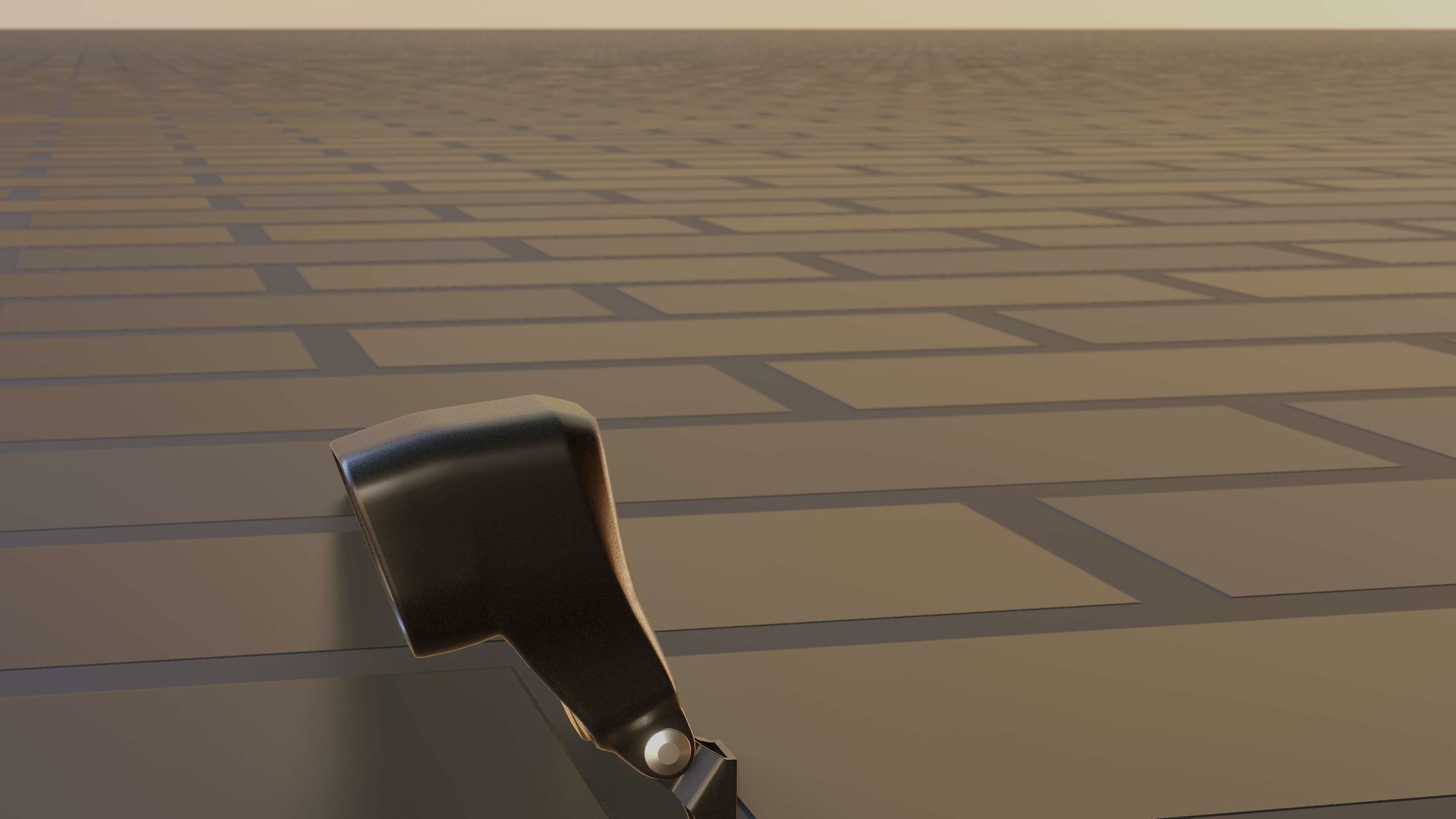 E-scooter front light with procedural PBR material setup 3D model_75