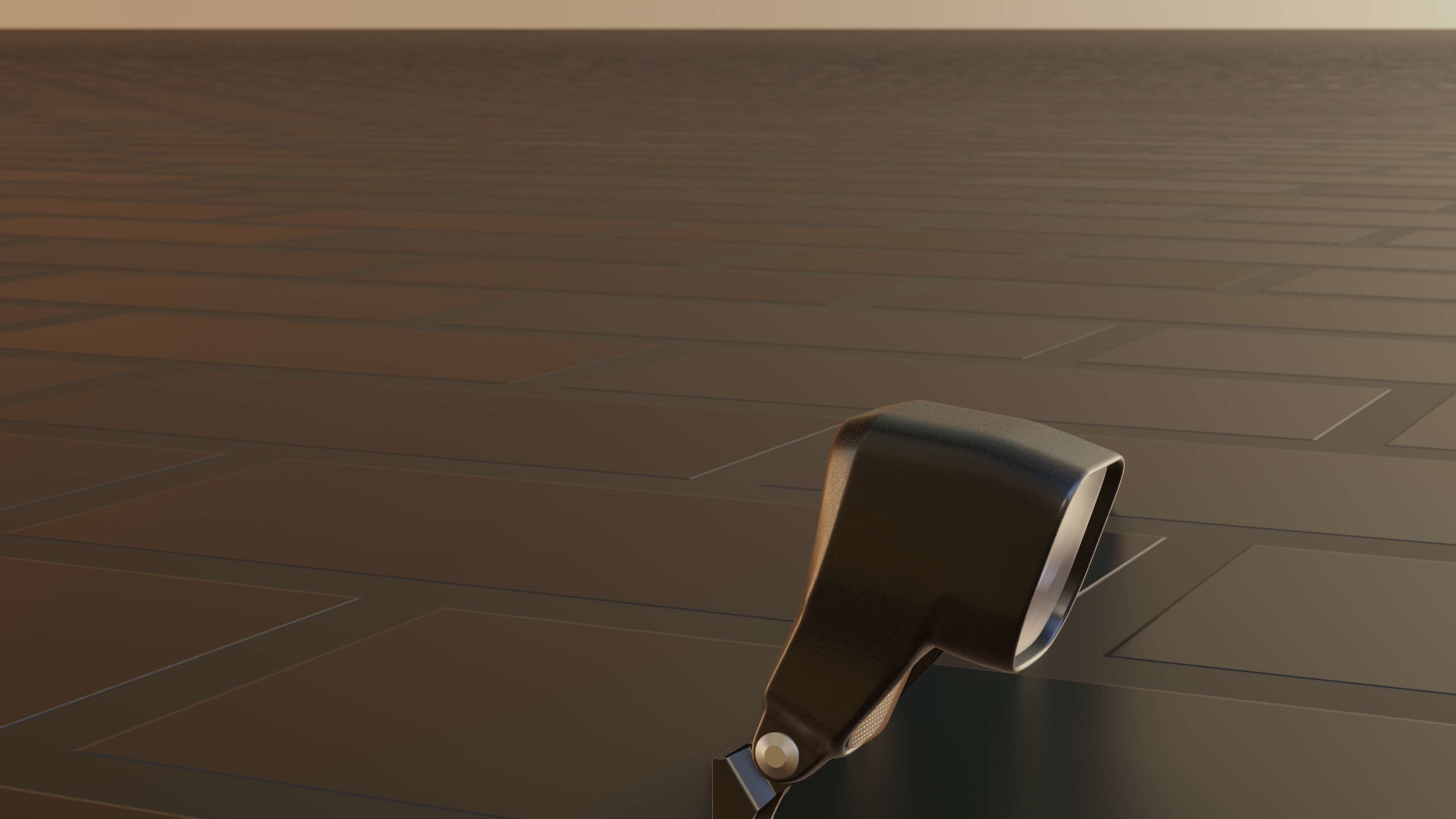 E-scooter front light with procedural PBR material setup 3D model_47