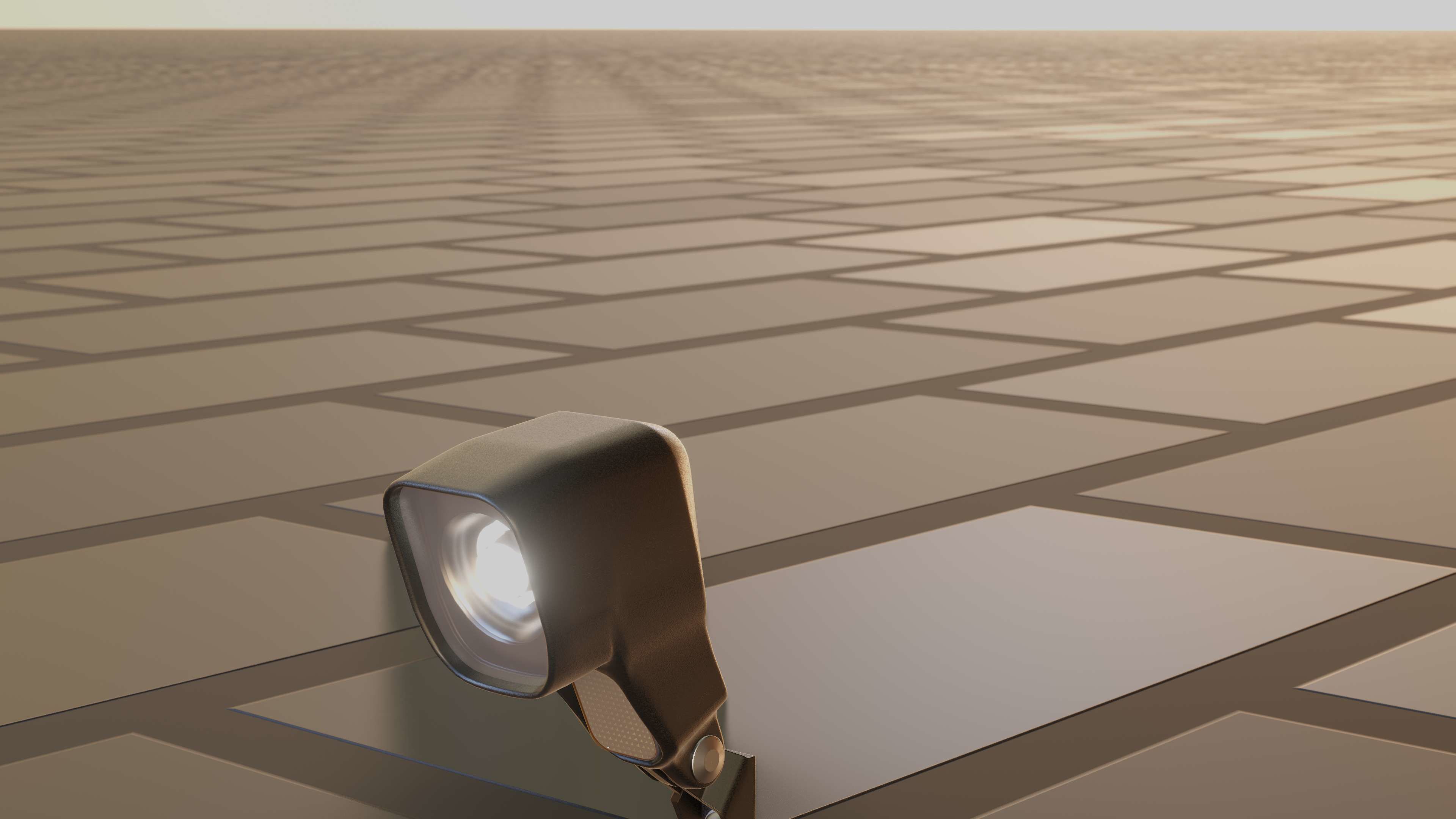 E-scooter front light with procedural PBR material setup 3D model_68