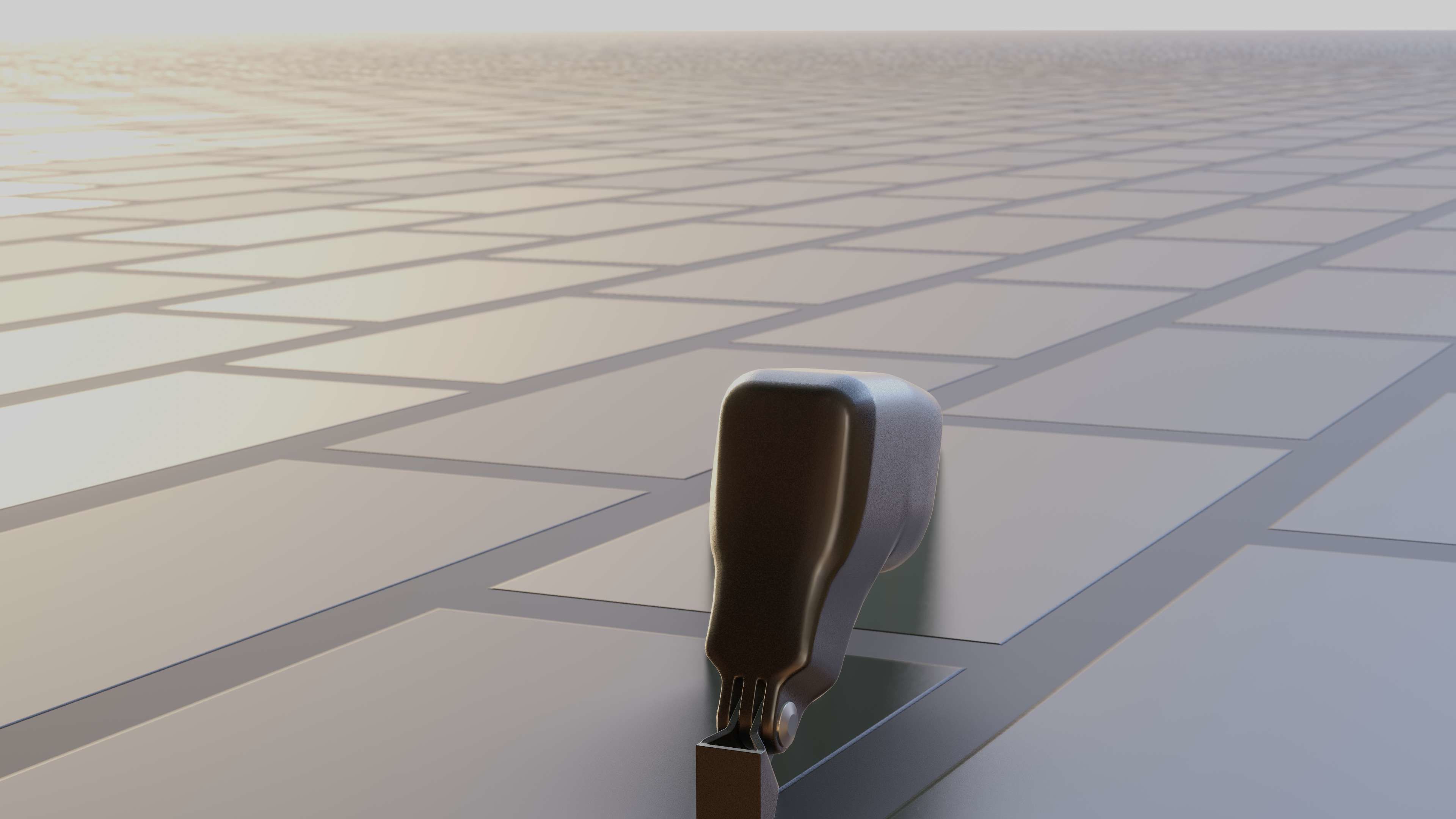 E-scooter front light with procedural PBR material setup 3D model_29