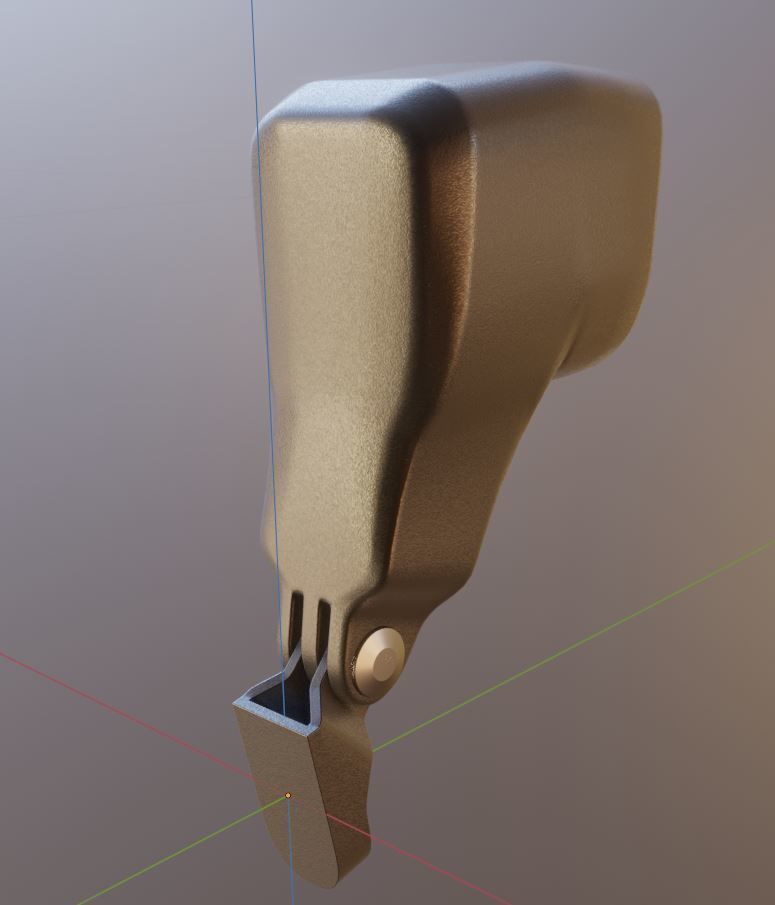 E-scooter front light with procedural PBR material setup 3D model_5