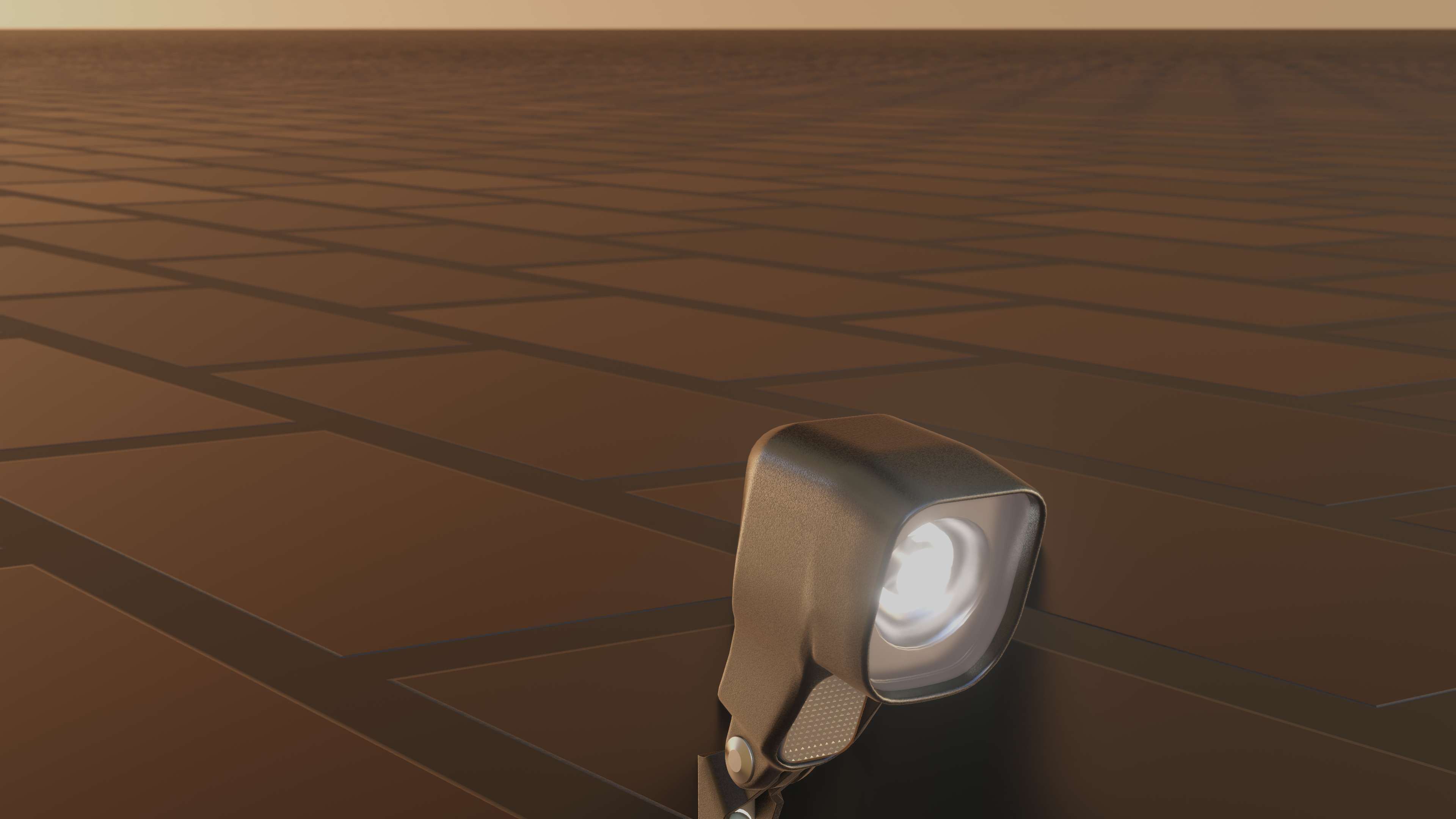 E-scooter front light with procedural PBR material setup 3D model_53