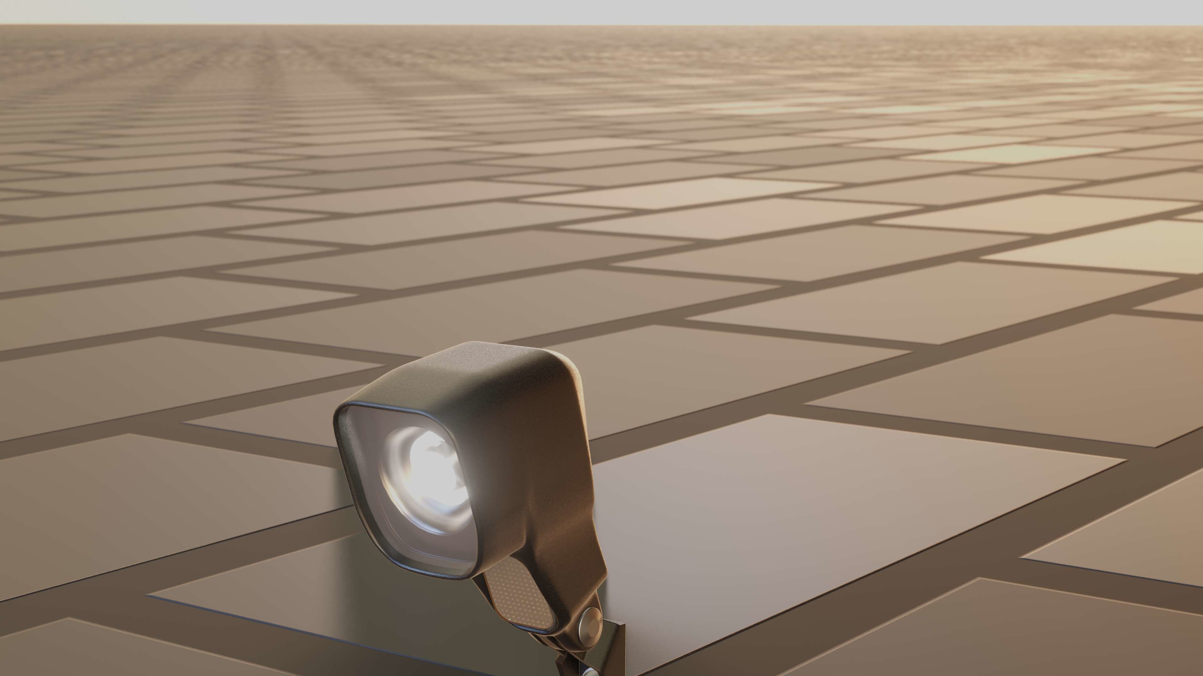 E-scooter front light with procedural PBR material setup 3D model_67