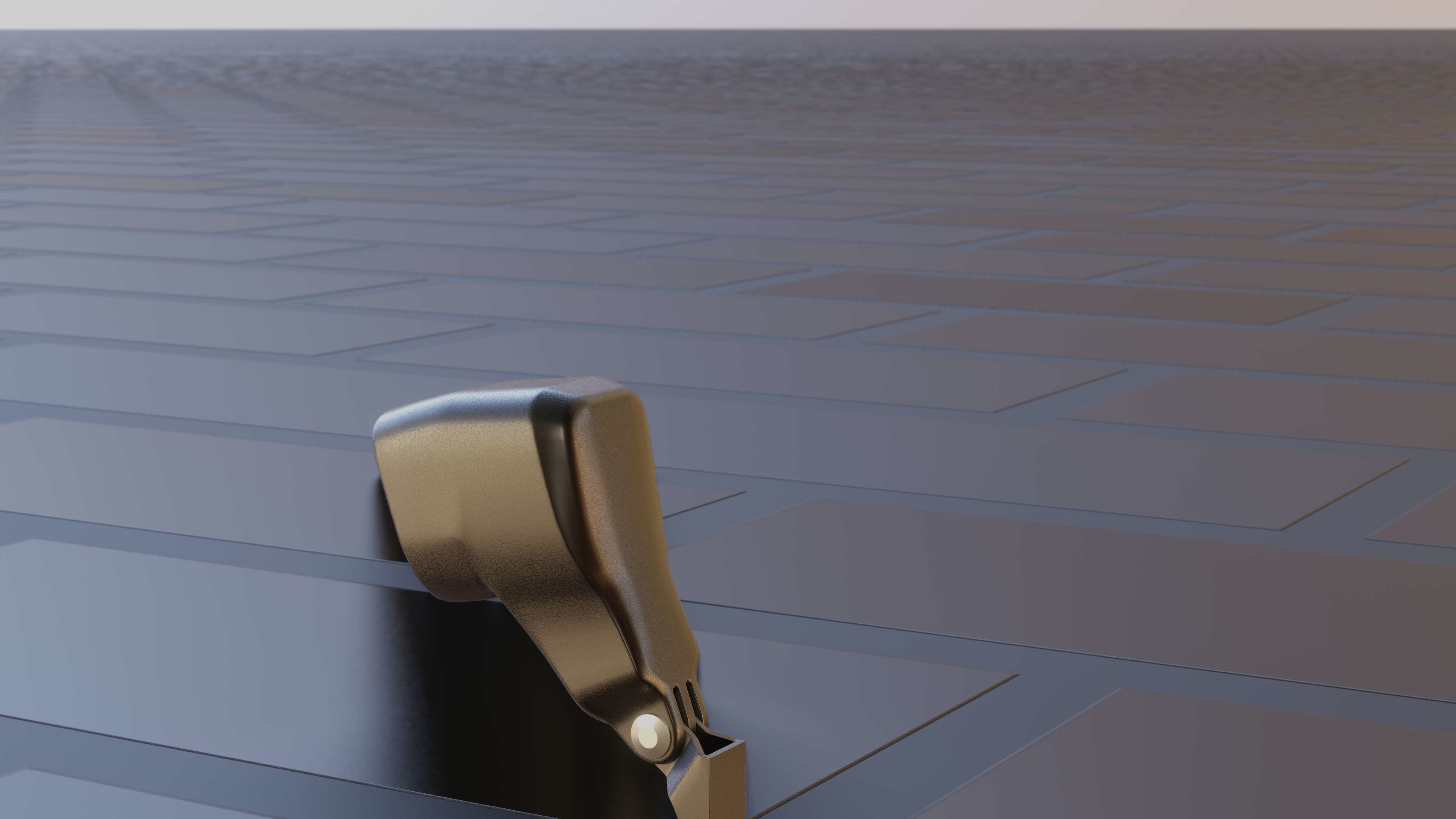 E-scooter front light with procedural PBR material setup 3D model_12