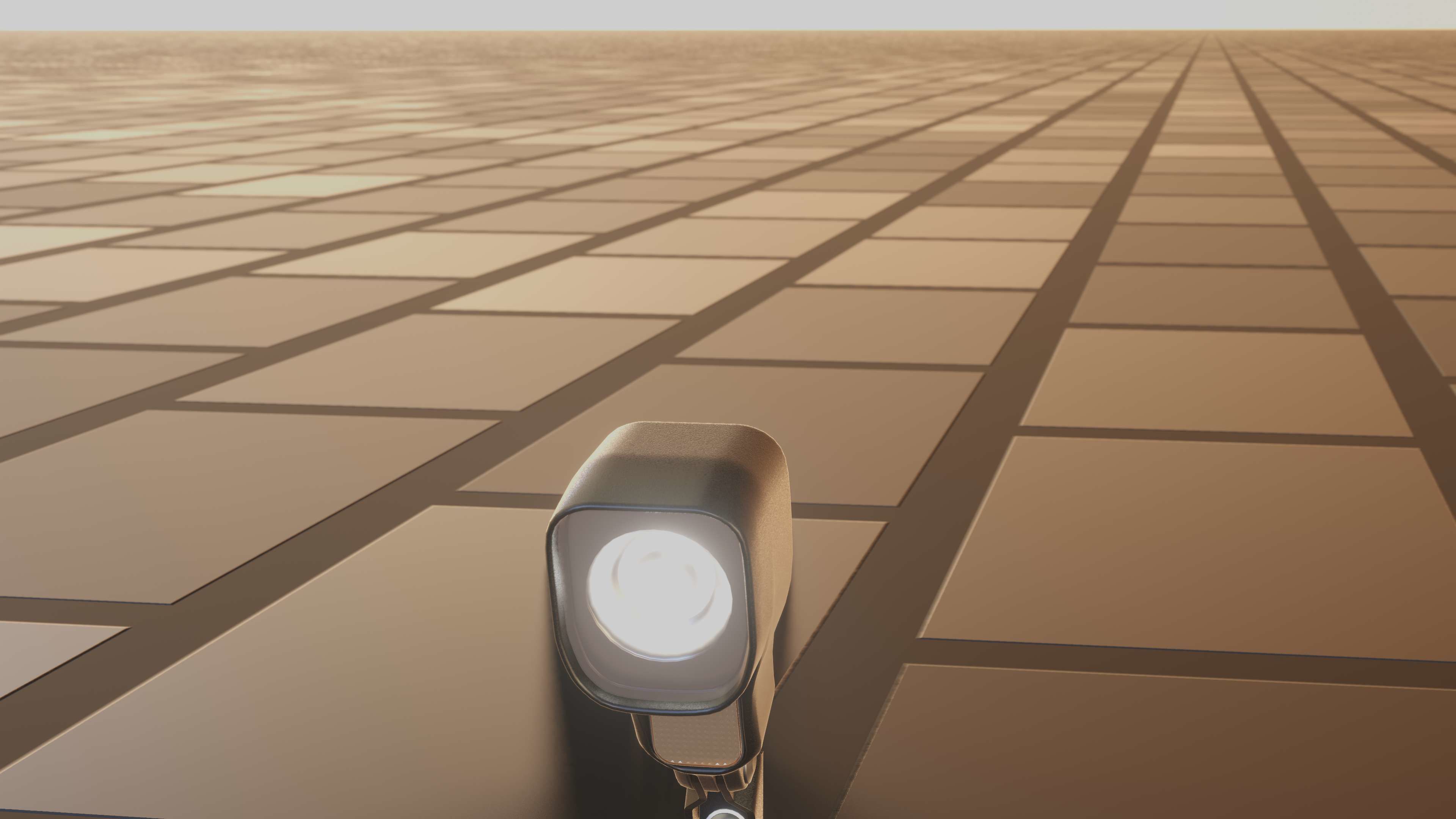 E-scooter front light with procedural PBR material setup 3D model_62