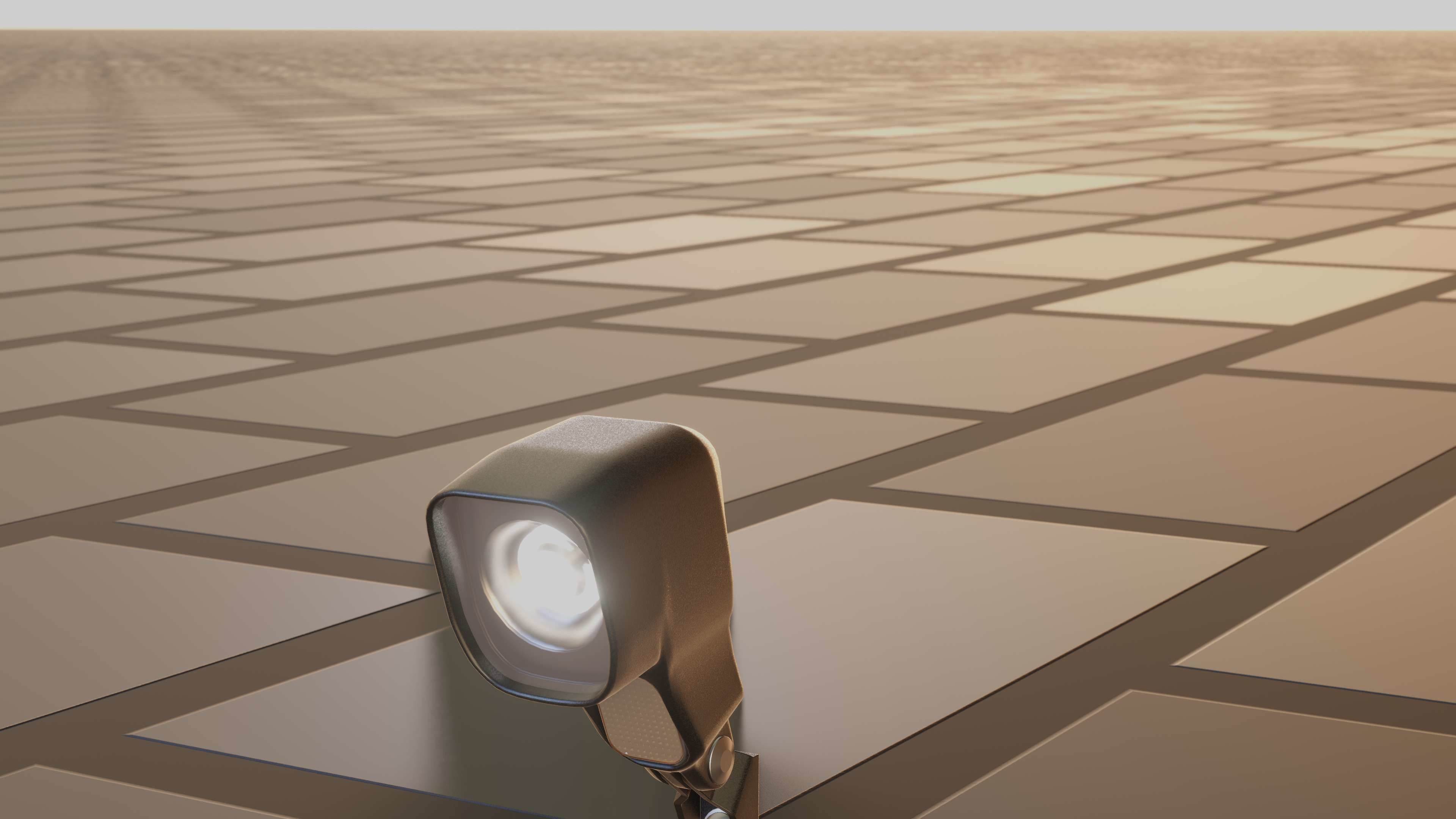 E-scooter front light with procedural PBR material setup 3D model_66