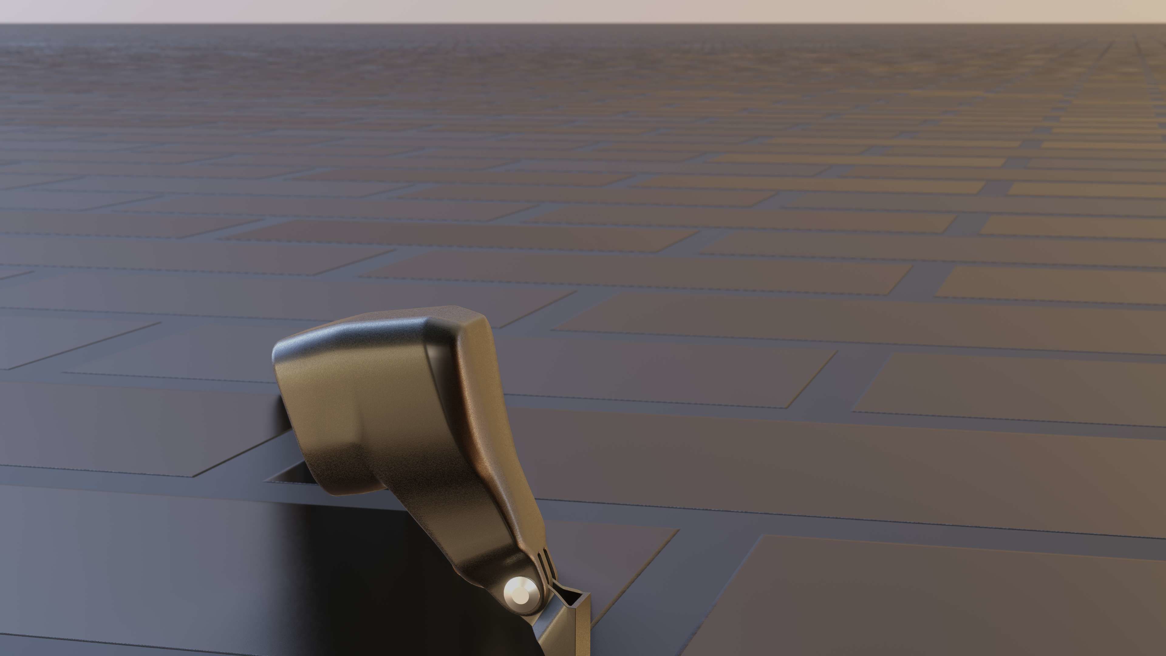 E-scooter front light with procedural PBR material setup 3D model_9