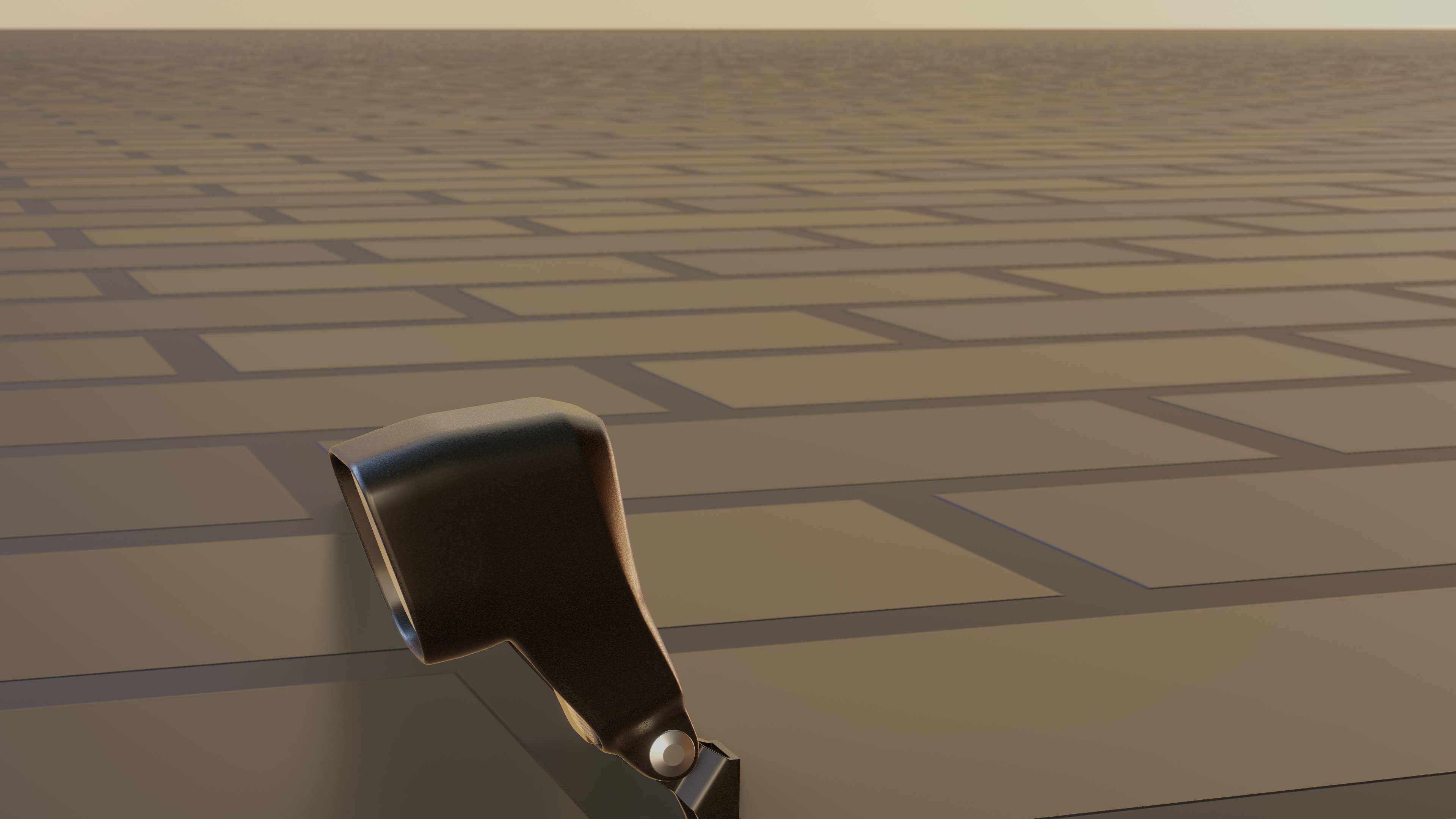 E-scooter front light with procedural PBR material setup 3D model_74