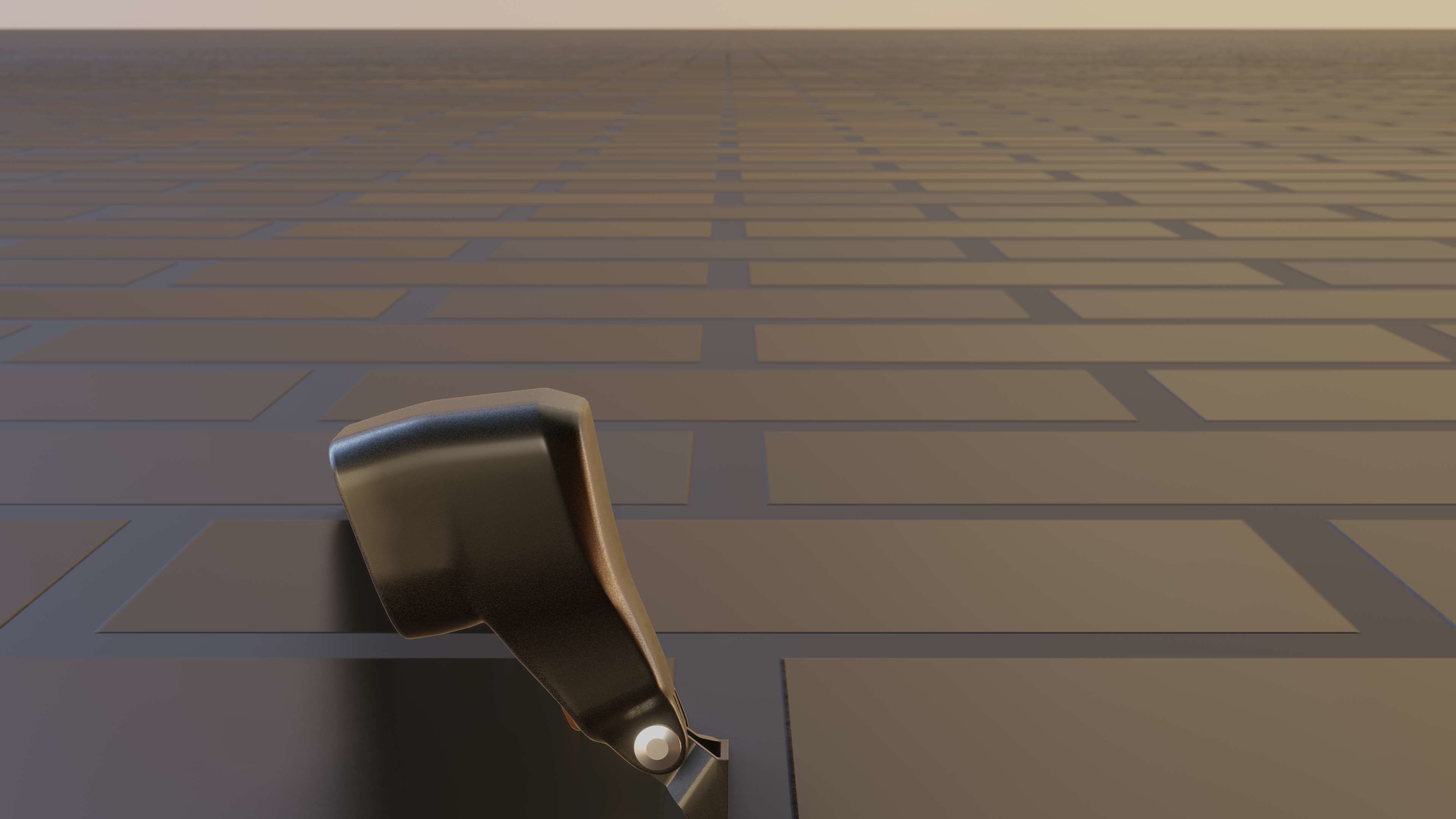 E-scooter front light with procedural PBR material setup 3D model_6