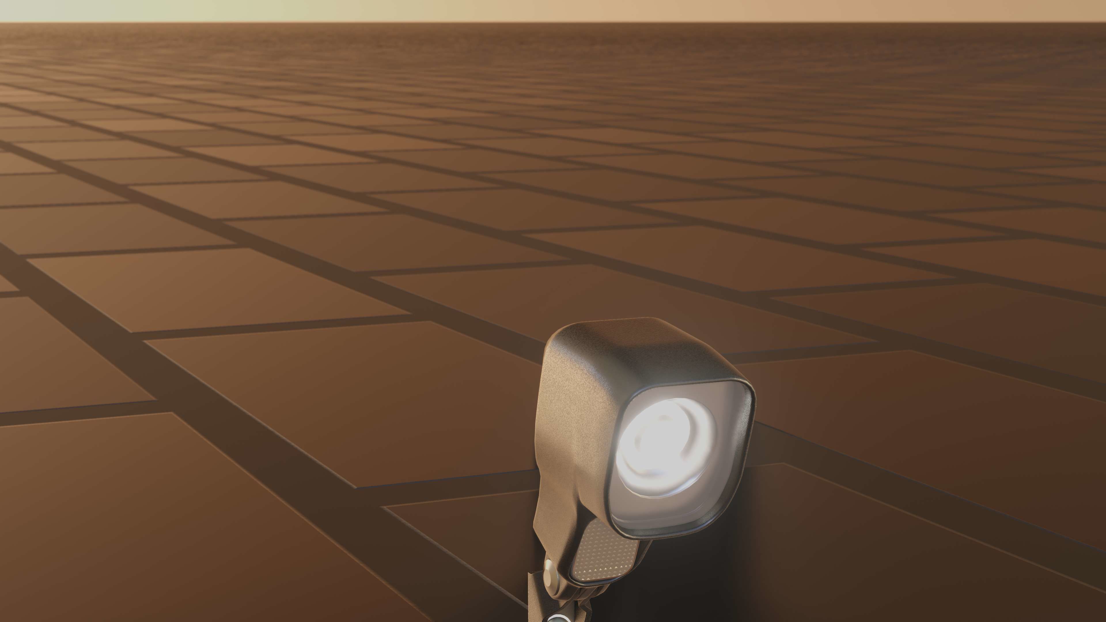 E-scooter front light with procedural PBR material setup 3D model_55