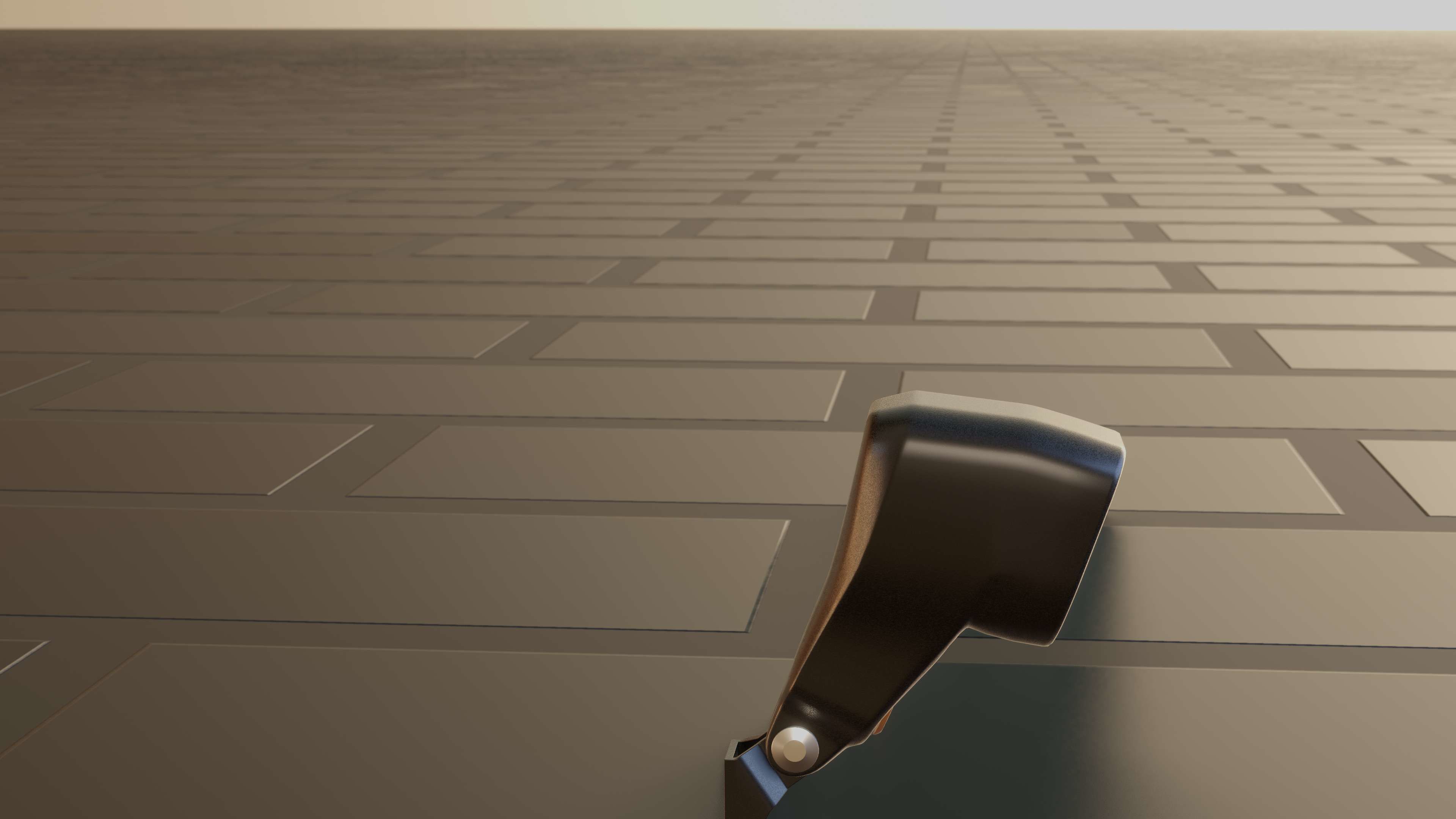 E-scooter front light with procedural PBR material setup 3D model_43