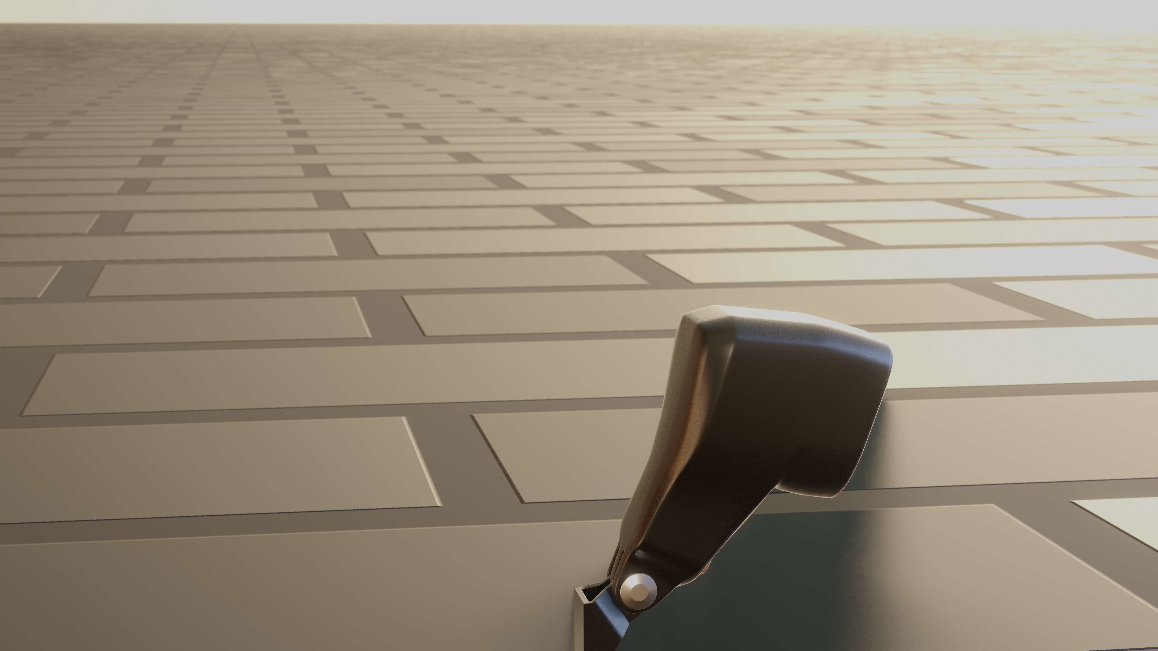 E-scooter front light with procedural PBR material setup 3D model_40