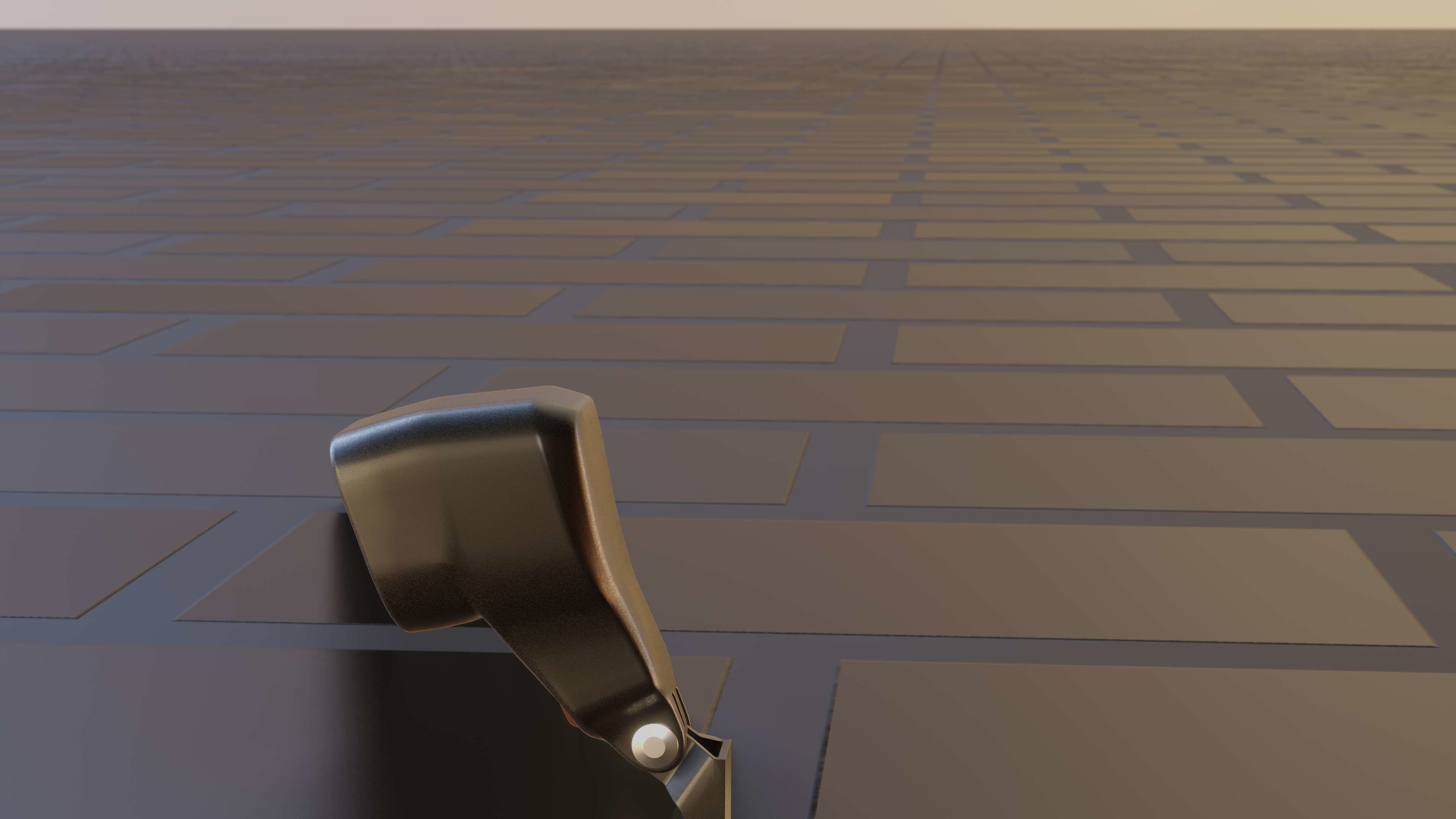 E-scooter front light with procedural PBR material setup 3D model_7