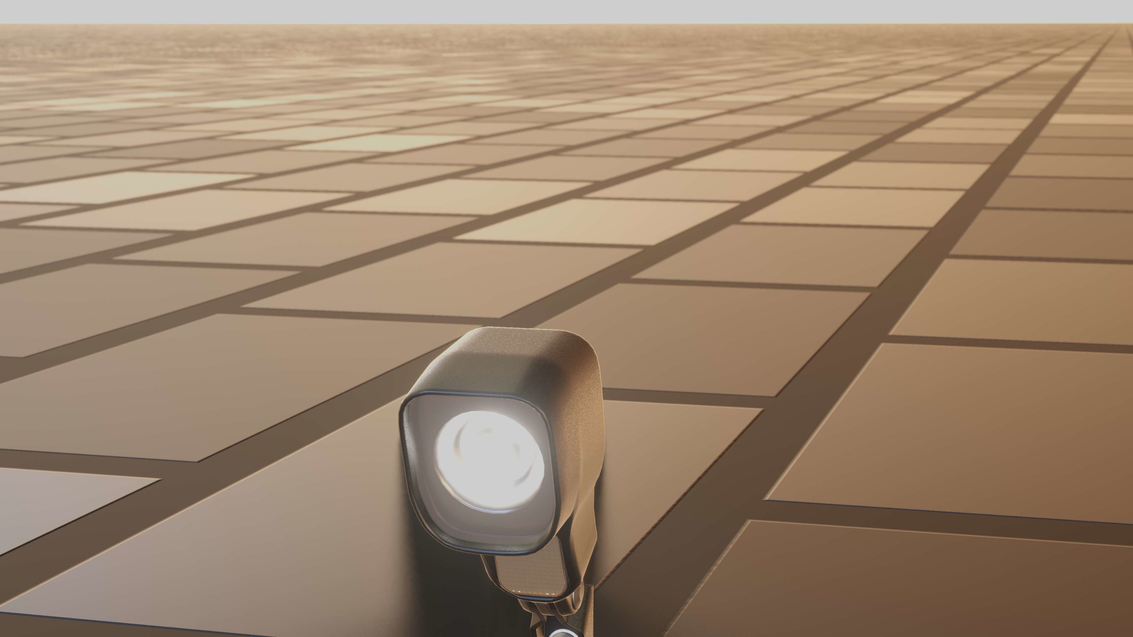 E-scooter front light with procedural PBR material setup 3D model_63